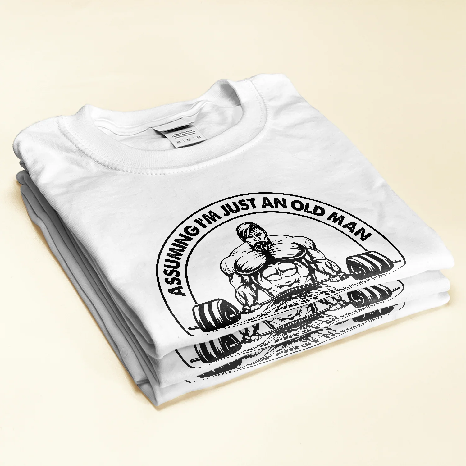 Assuming I'm Just An Old Man - Personalized Shirt - Birthday Gift For Gymer - Image 2