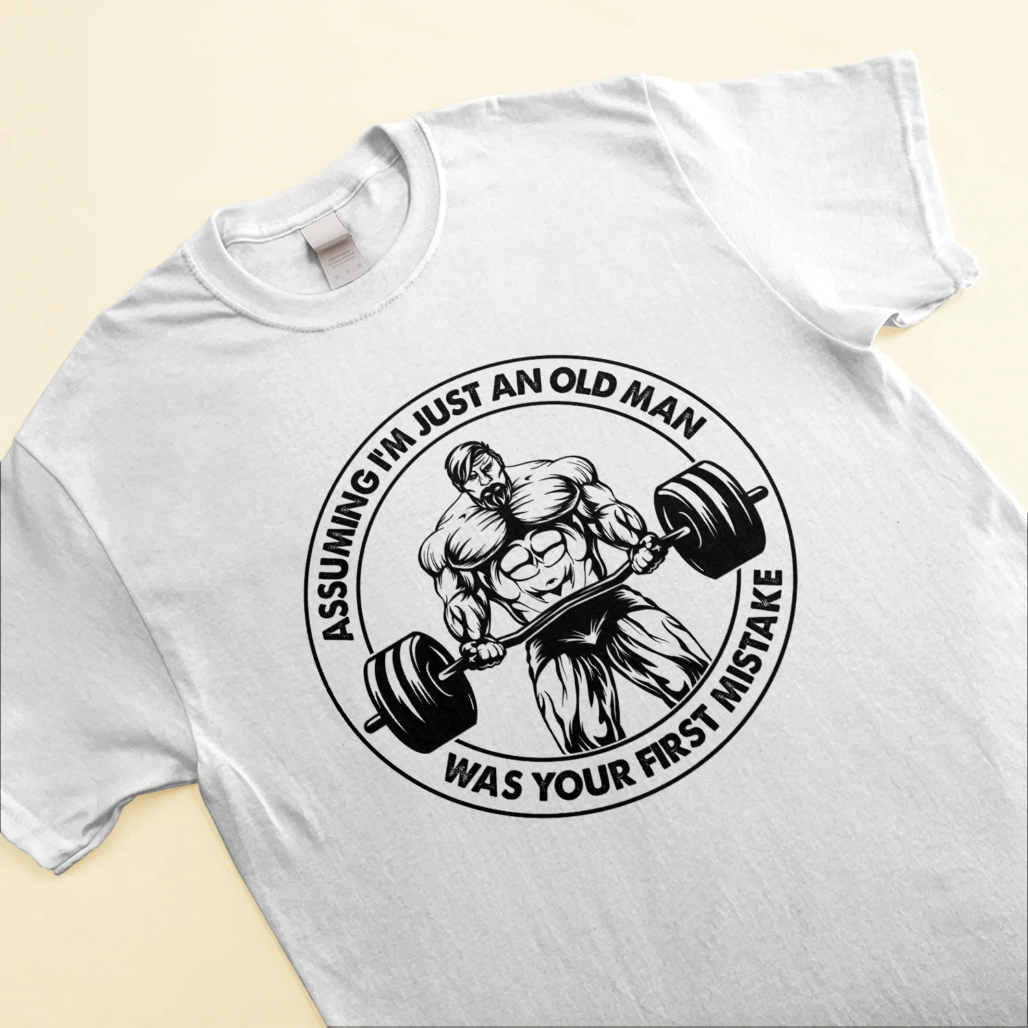 Assuming I'm Just An Old Man - Personalized Shirt - Birthday Gift For Gymer - Image 3