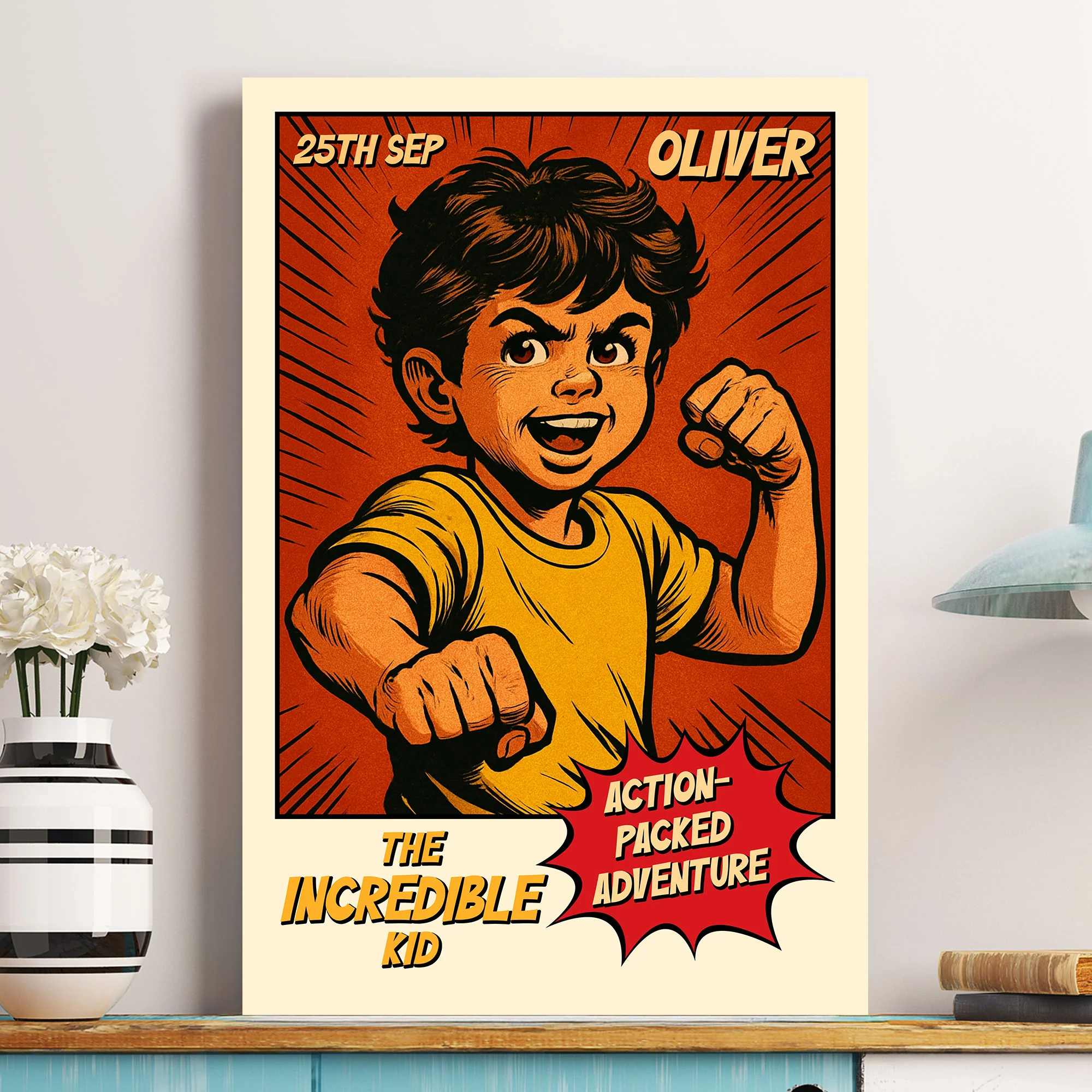 Astonishing The Incredible Kid Vintage Retro Art Comic Cover - Personalized Photo Poster - Image 5