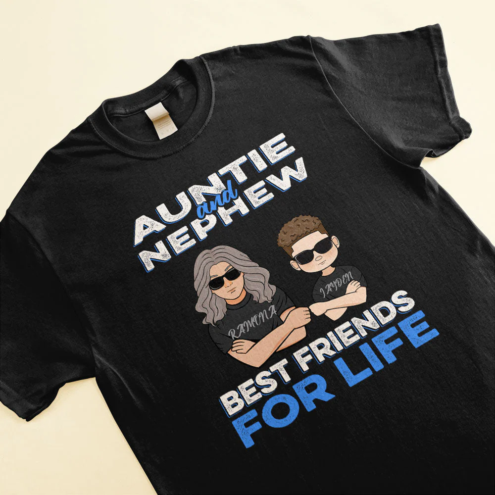 Auntie And Niece And Nephew, Family Custom Shirt, Gift For Auntie, Niece And Nephew - Image 3