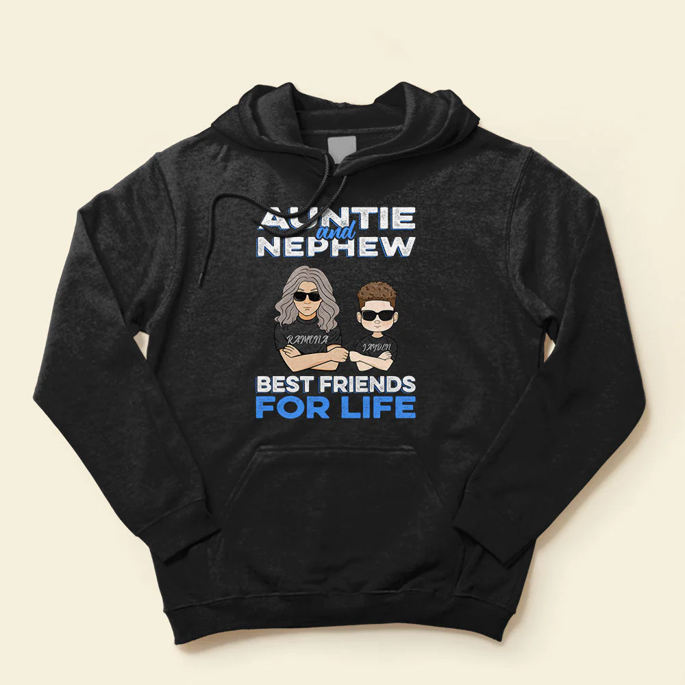 Auntie And Niece And Nephew, Family Custom Shirt, Gift For Auntie, Niece And Nephew - Image 4