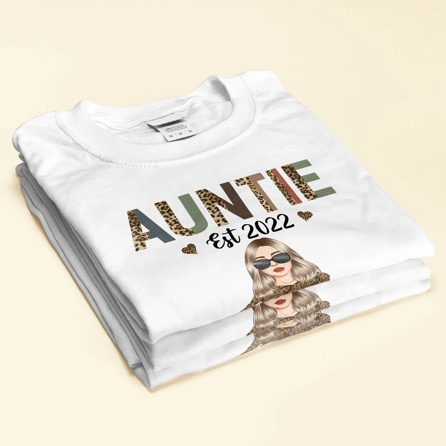 Auntie Est. (Year) - Personalized Shirt - Newly Birth Gift For Aunt, Sister, Family - Image 3