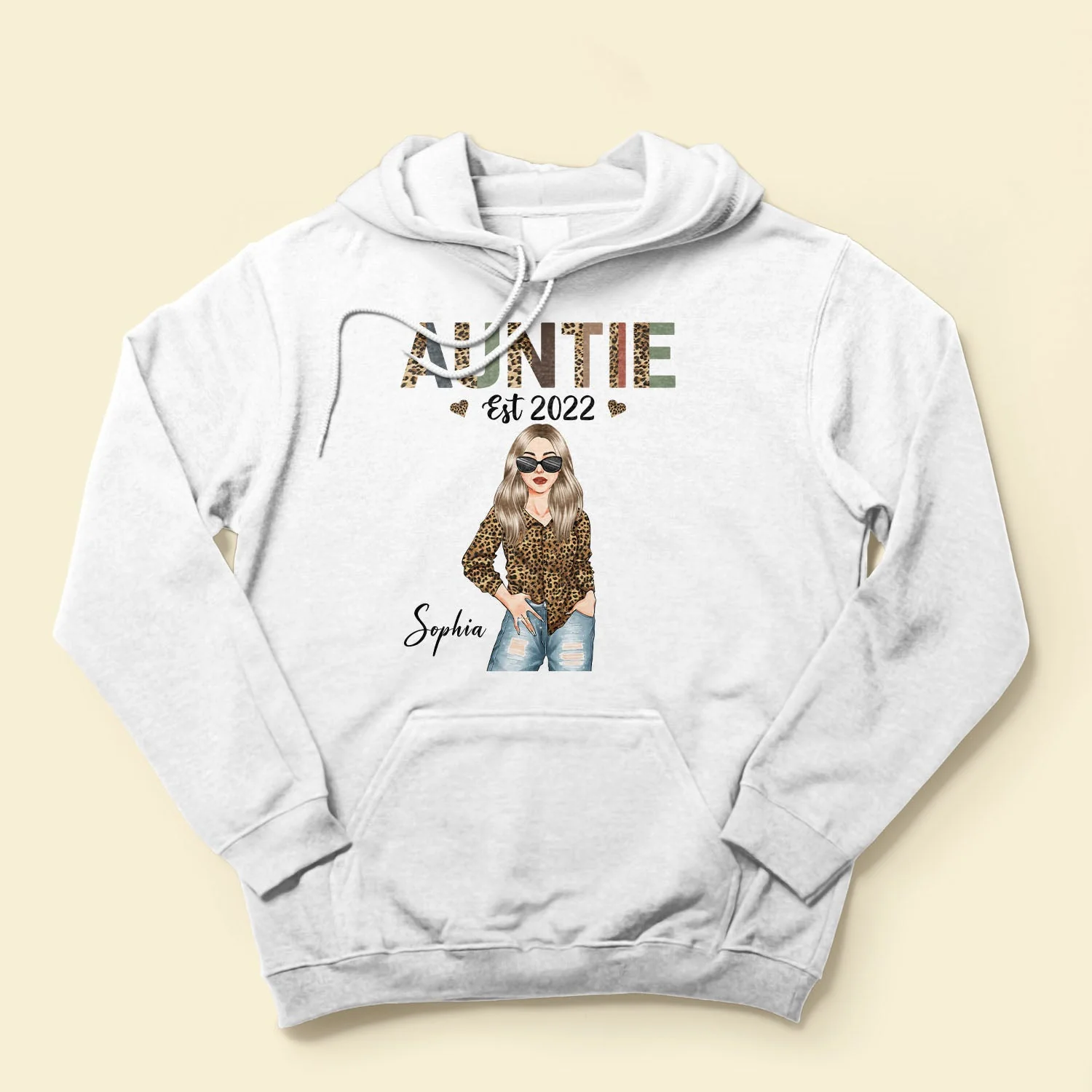 Auntie Est. (Year) - Personalized Shirt - Newly Birth Gift For Aunt, Sister, Family - Image 4
