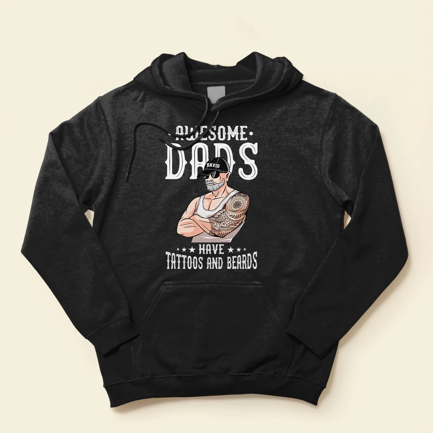 Awesome Dads Have Tattoos And Beards - Personalized Shirt - Birthday Gift, Funny Father's Day Gift For Dad, Step Dad, Husband - Gift From Wife, Daughters, Sons - Image 4
