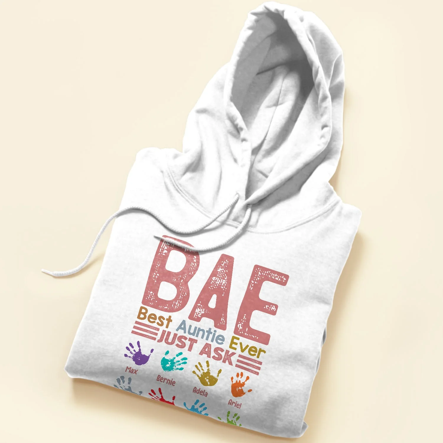 B.A.E Best Auntie Ever Handprints - Personalized Shirt - Gift For Aunts - Image 5