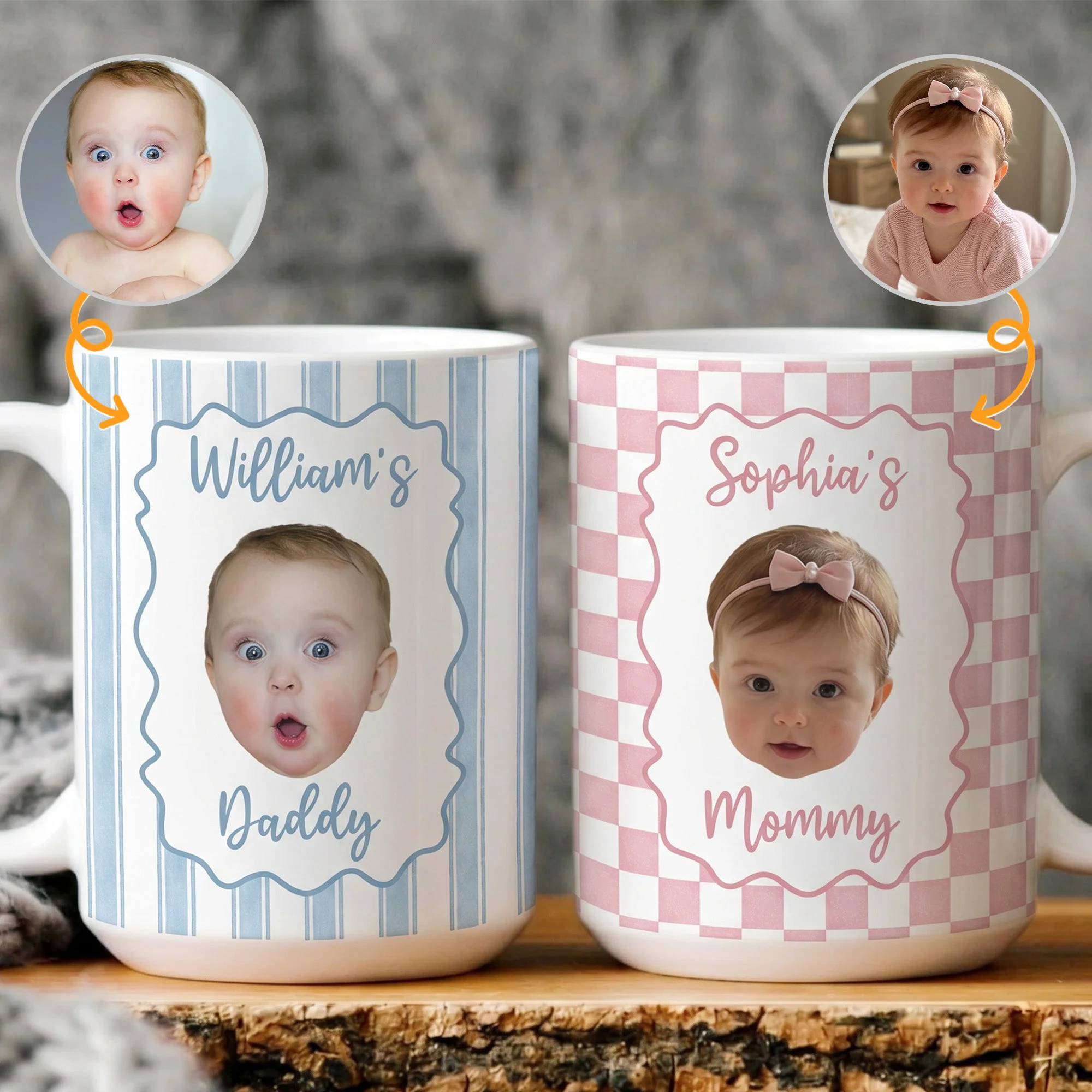 Baby Face Mug Father's Day Gift For New Dad, Husband - Personalized Mug