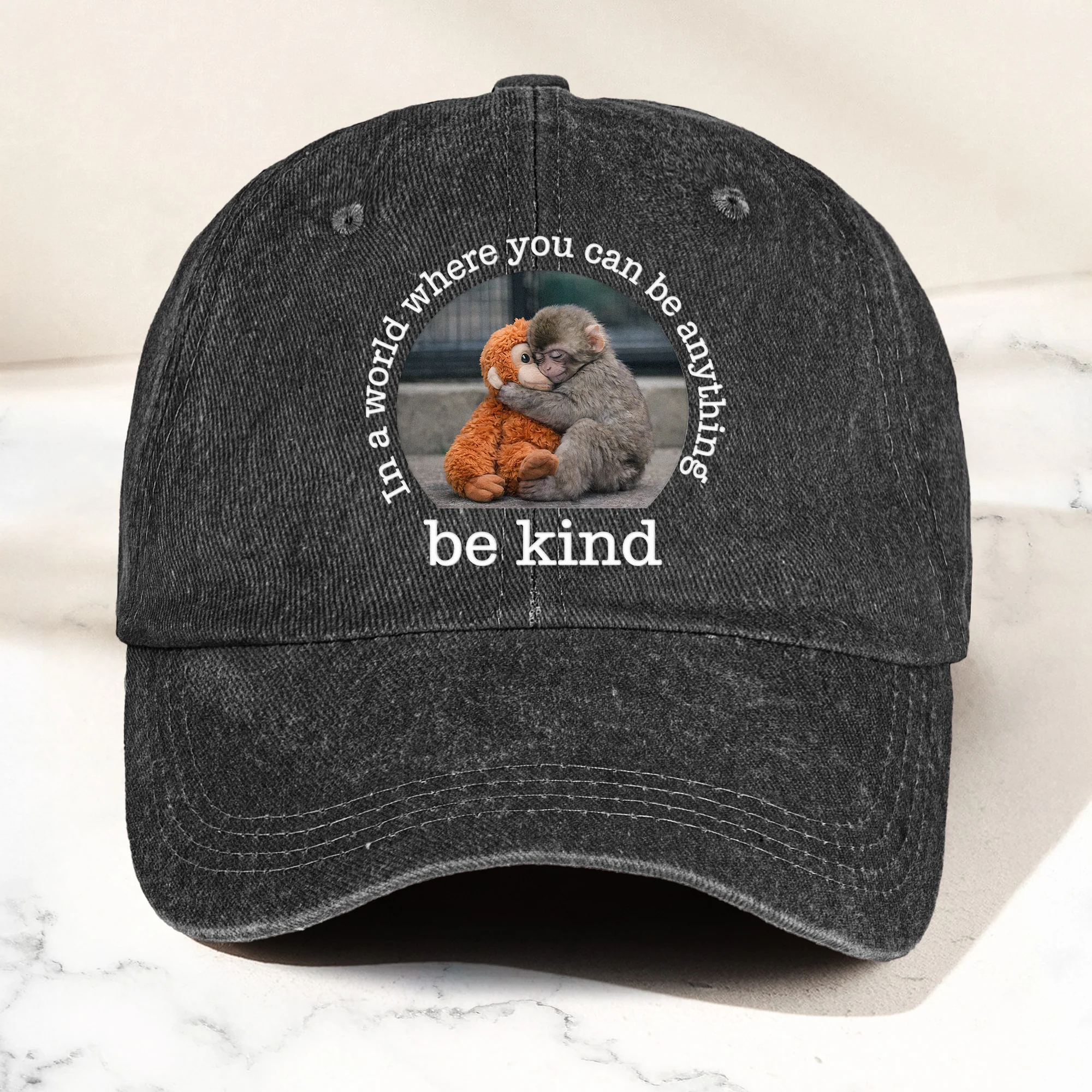 Baby Punch Monkey - Be Kind, Punch The Abandoned Baby Monkey Gift For Animal Lover - Cap - Image 15