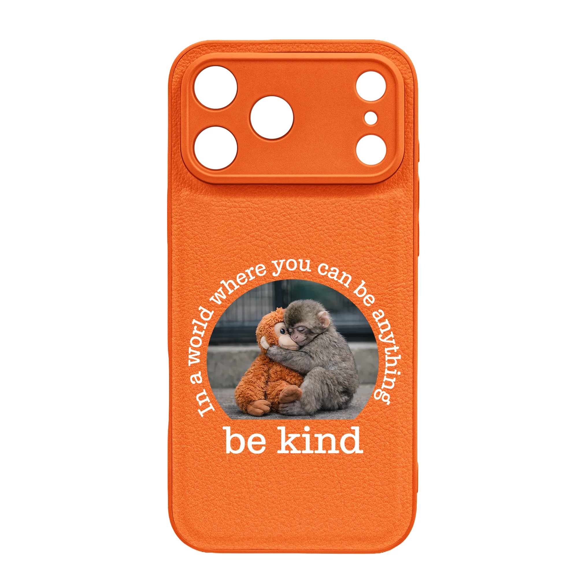 Baby Punch Monkey - Be Kind, Punch The Abandoned Baby Monkey Gift For Animal Lover - Leather Phone Case - Image 10