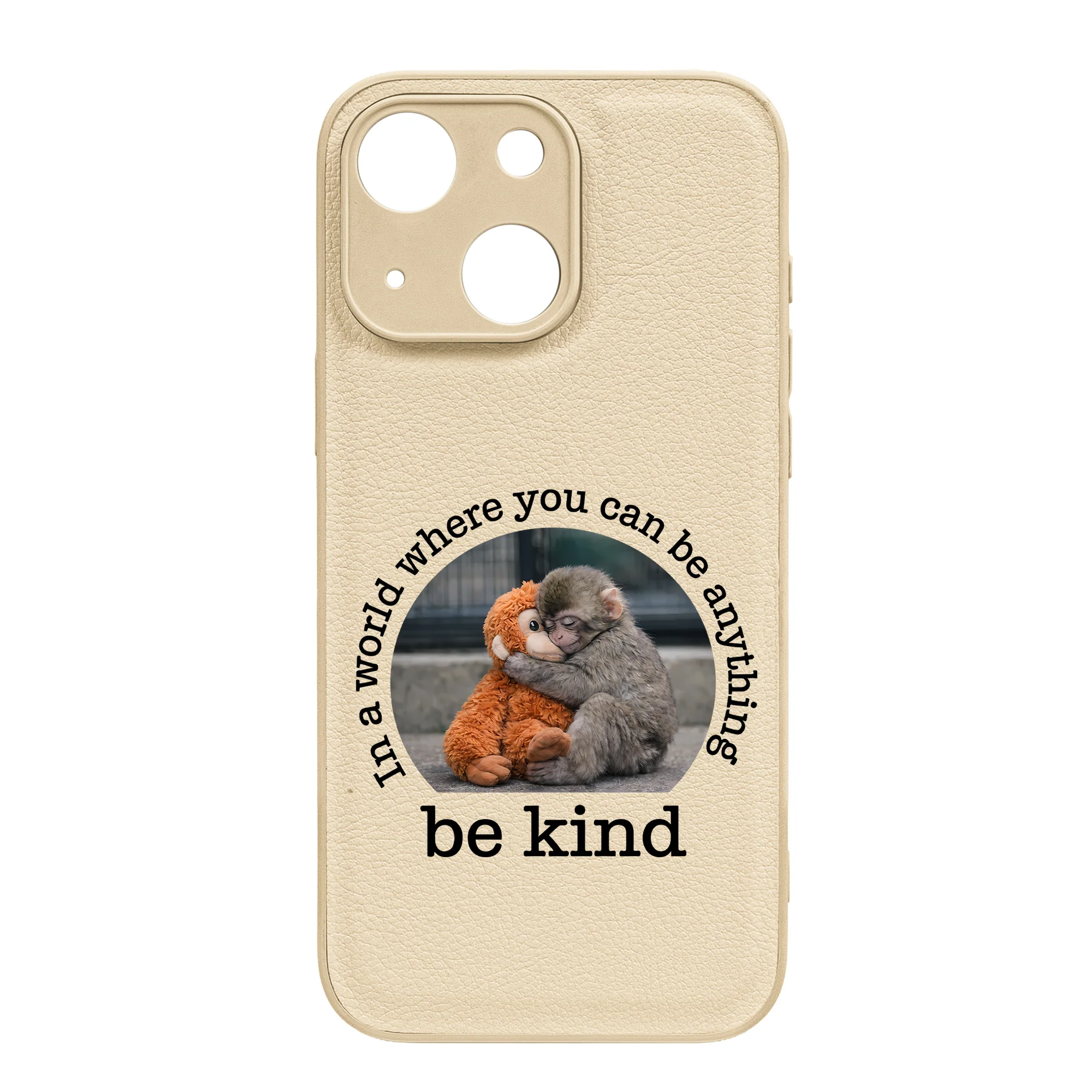 Baby Punch Monkey - Be Kind, Punch The Abandoned Baby Monkey Gift For Animal Lover - Leather Phone Case - Image 12