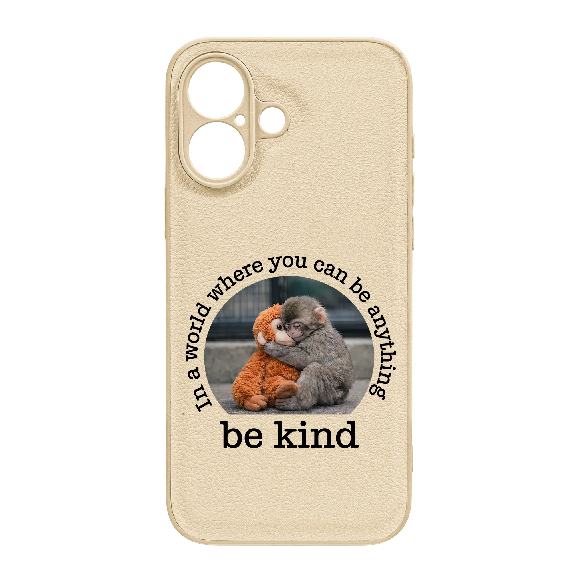 Baby Punch Monkey - Be Kind, Punch The Abandoned Baby Monkey Gift For Animal Lover - Leather Phone Case - Image 14
