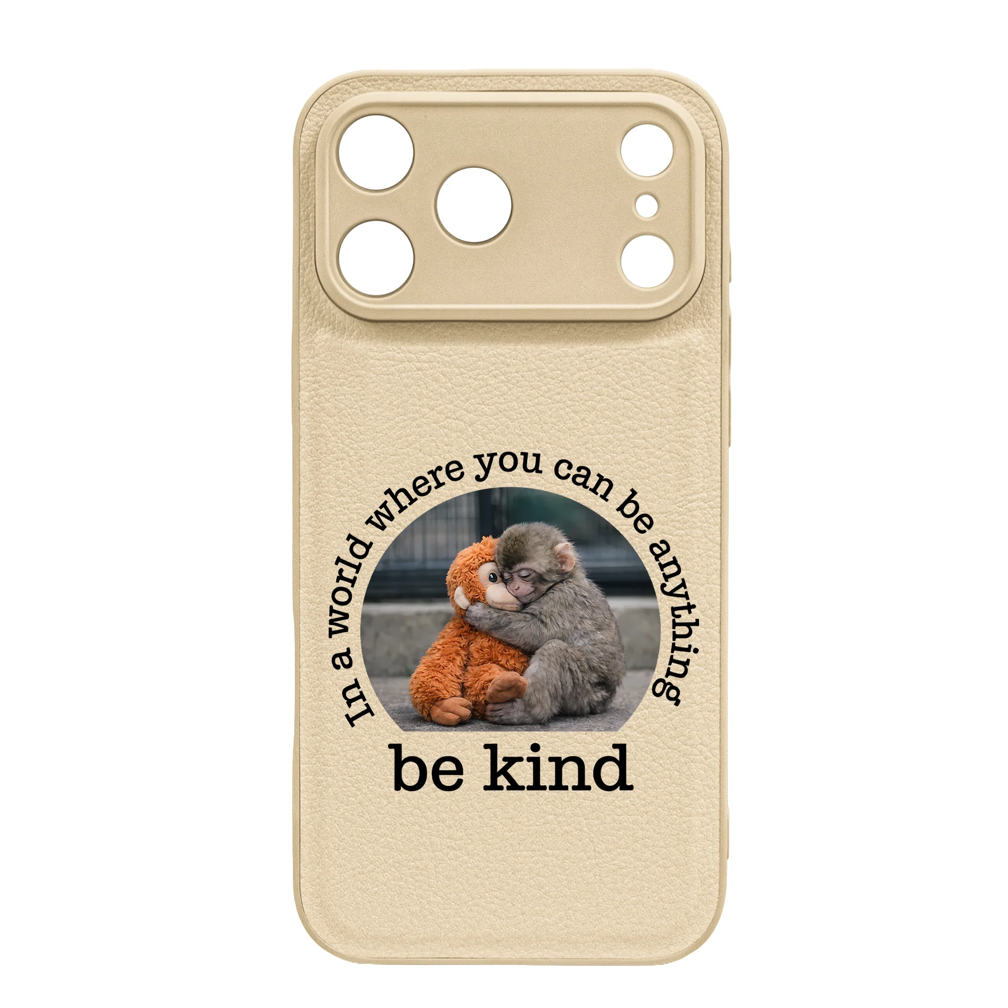 Baby Punch Monkey - Be Kind, Punch The Abandoned Baby Monkey Gift For Animal Lover - Leather Phone Case - Image 16