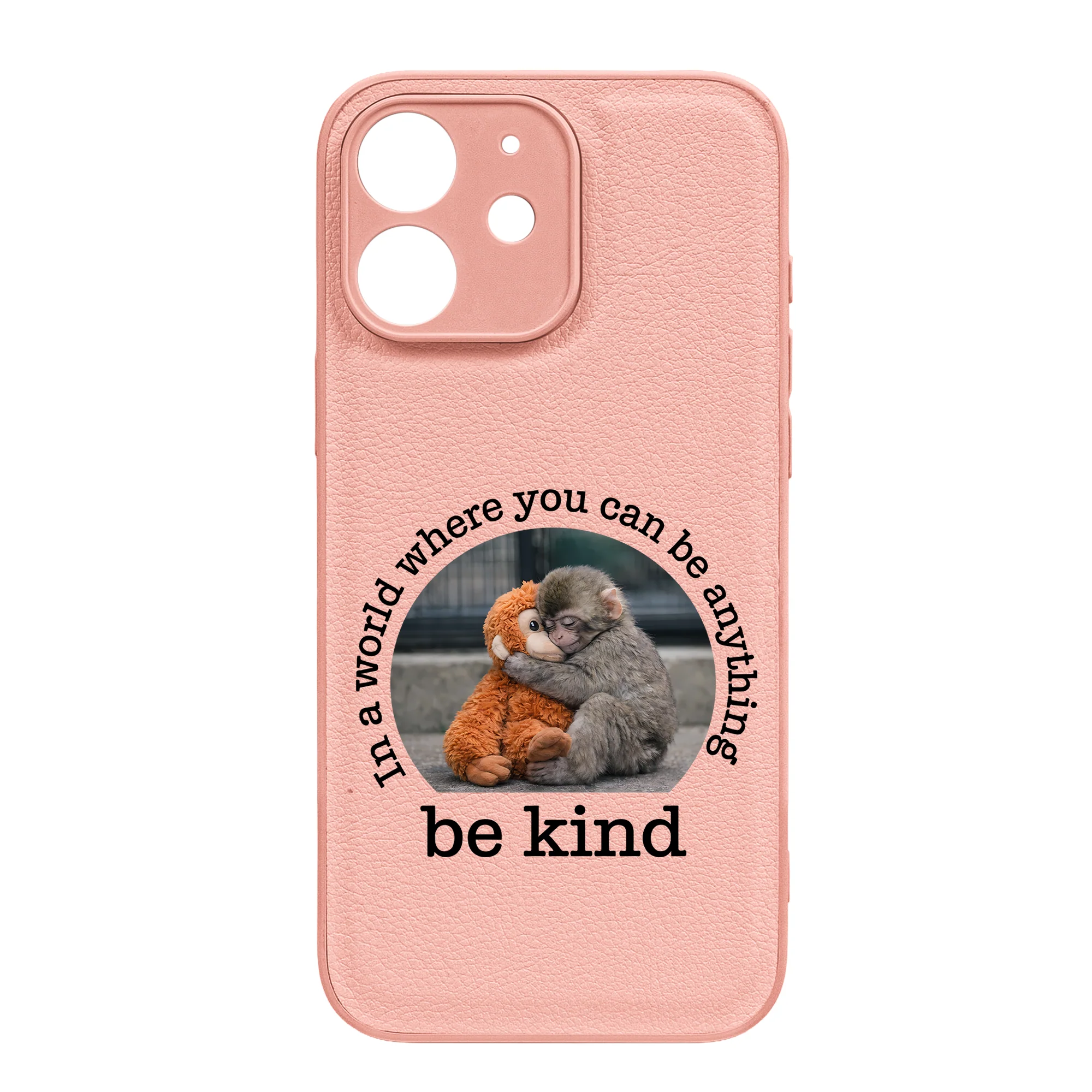 Baby Punch Monkey - Be Kind, Punch The Abandoned Baby Monkey Gift For Animal Lover - Leather Phone Case - Image 17