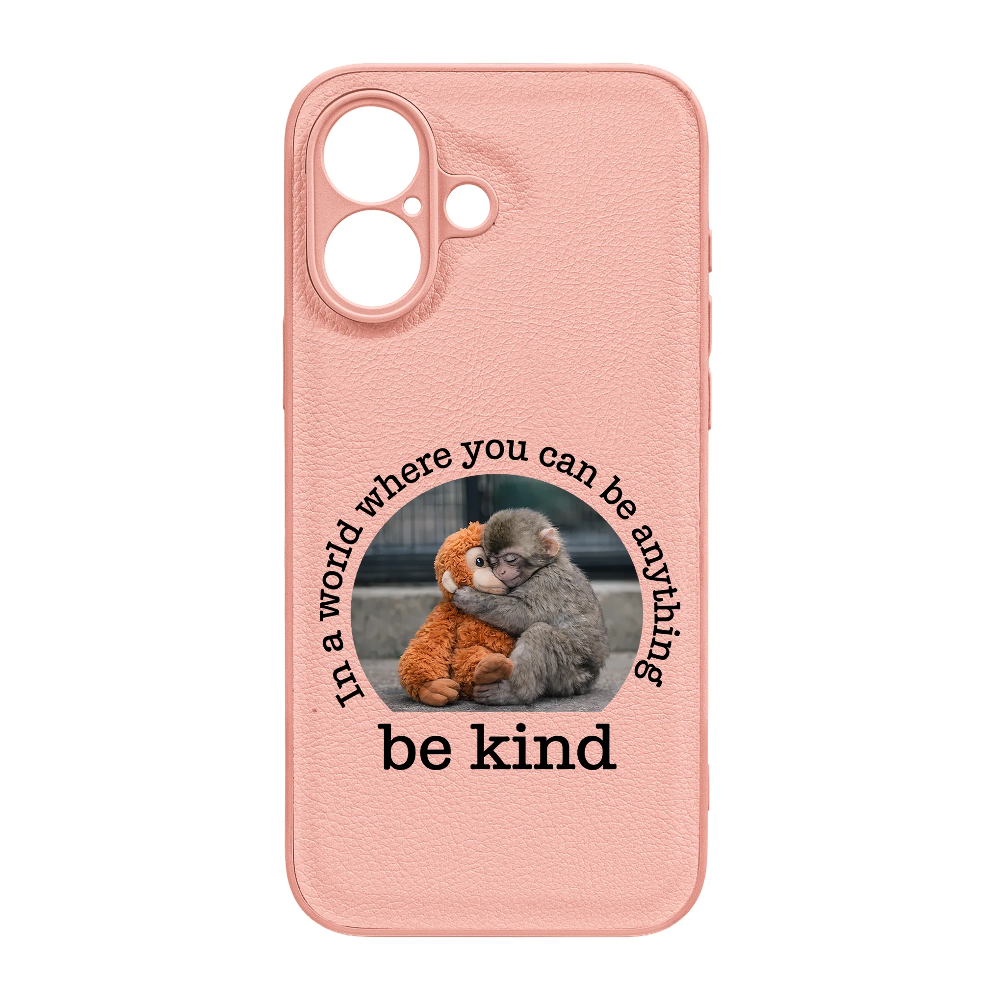 Baby Punch Monkey - Be Kind, Punch The Abandoned Baby Monkey Gift For Animal Lover - Leather Phone Case - Image 20