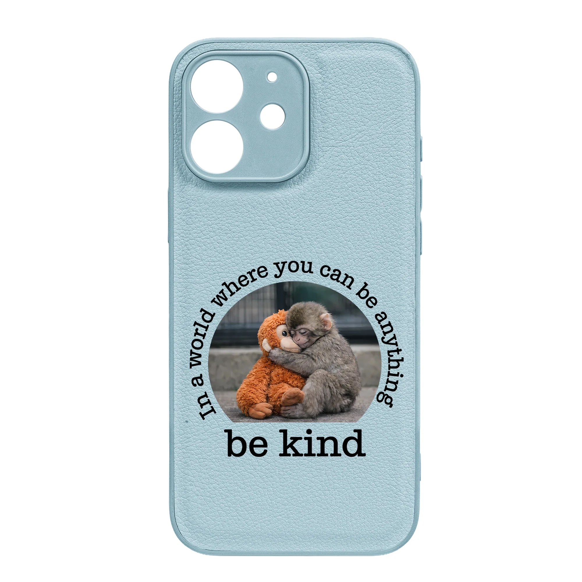 Baby Punch Monkey - Be Kind, Punch The Abandoned Baby Monkey Gift For Animal Lover - Leather Phone Case - Image 23