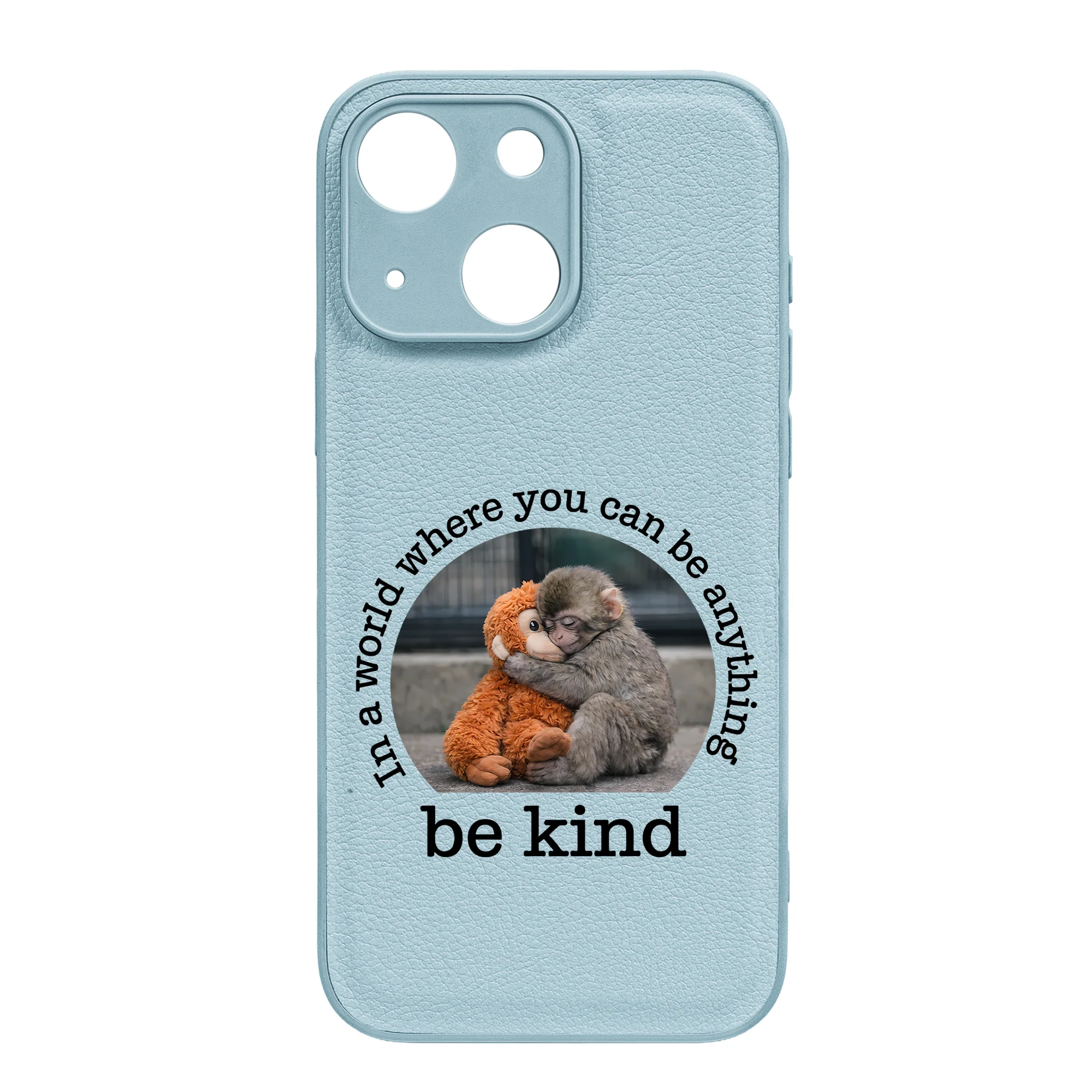 Baby Punch Monkey - Be Kind, Punch The Abandoned Baby Monkey Gift For Animal Lover - Leather Phone Case - Image 25
