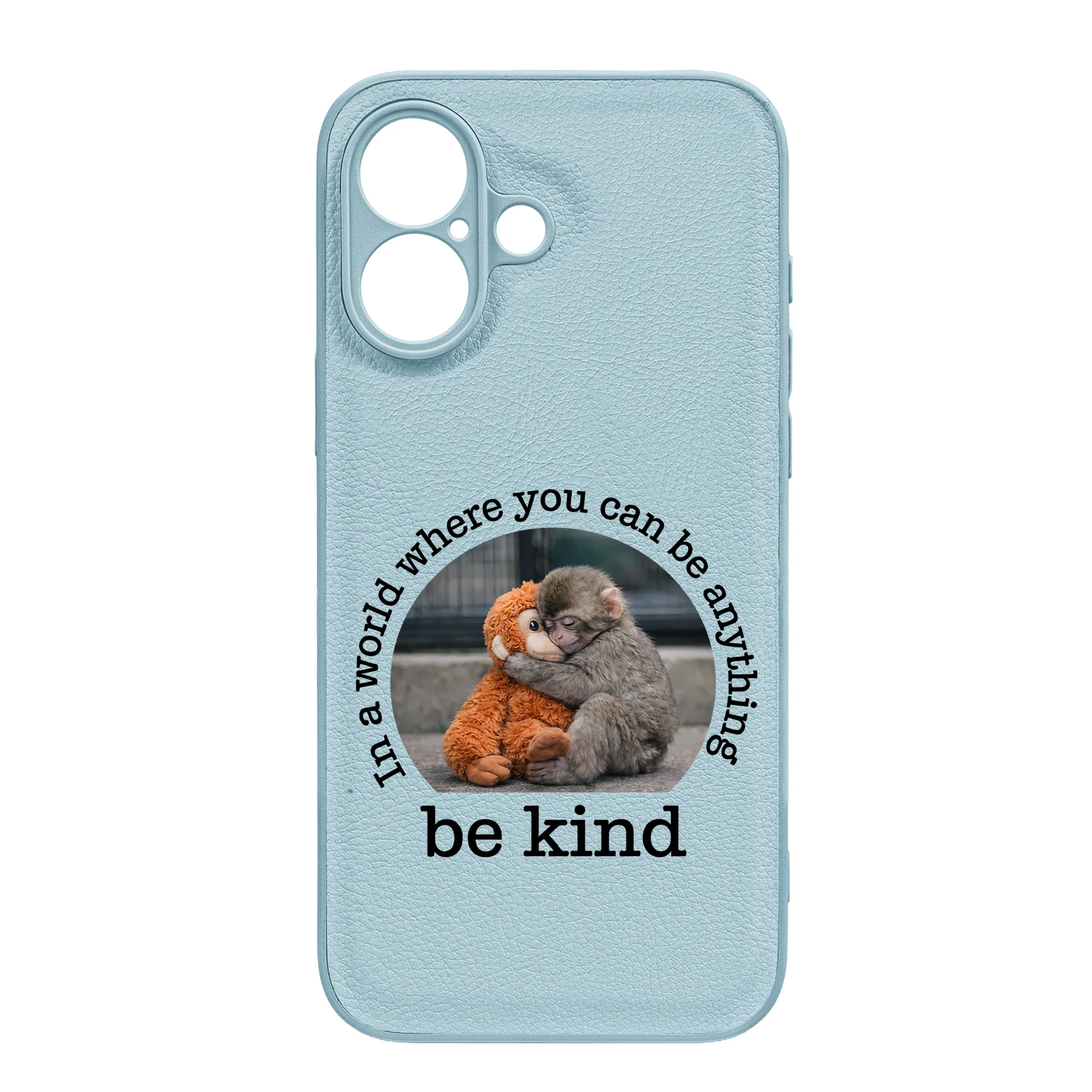 Baby Punch Monkey - Be Kind, Punch The Abandoned Baby Monkey Gift For Animal Lover - Leather Phone Case - Image 26