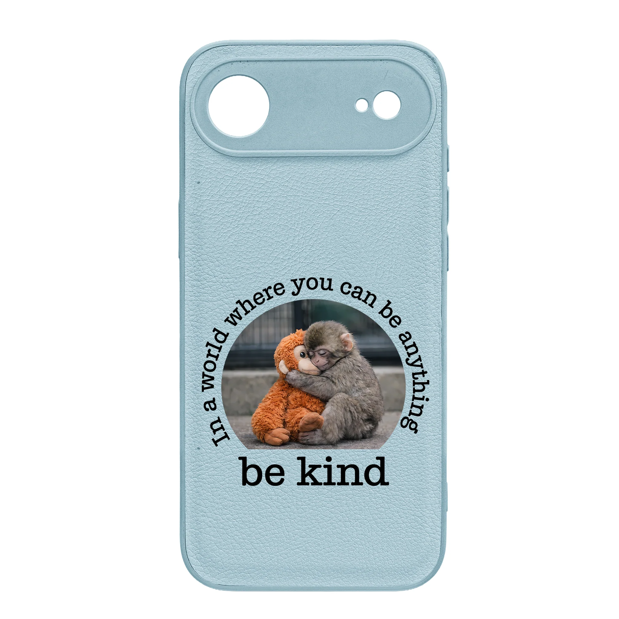 Baby Punch Monkey - Be Kind, Punch The Abandoned Baby Monkey Gift For Animal Lover - Leather Phone Case - Image 27