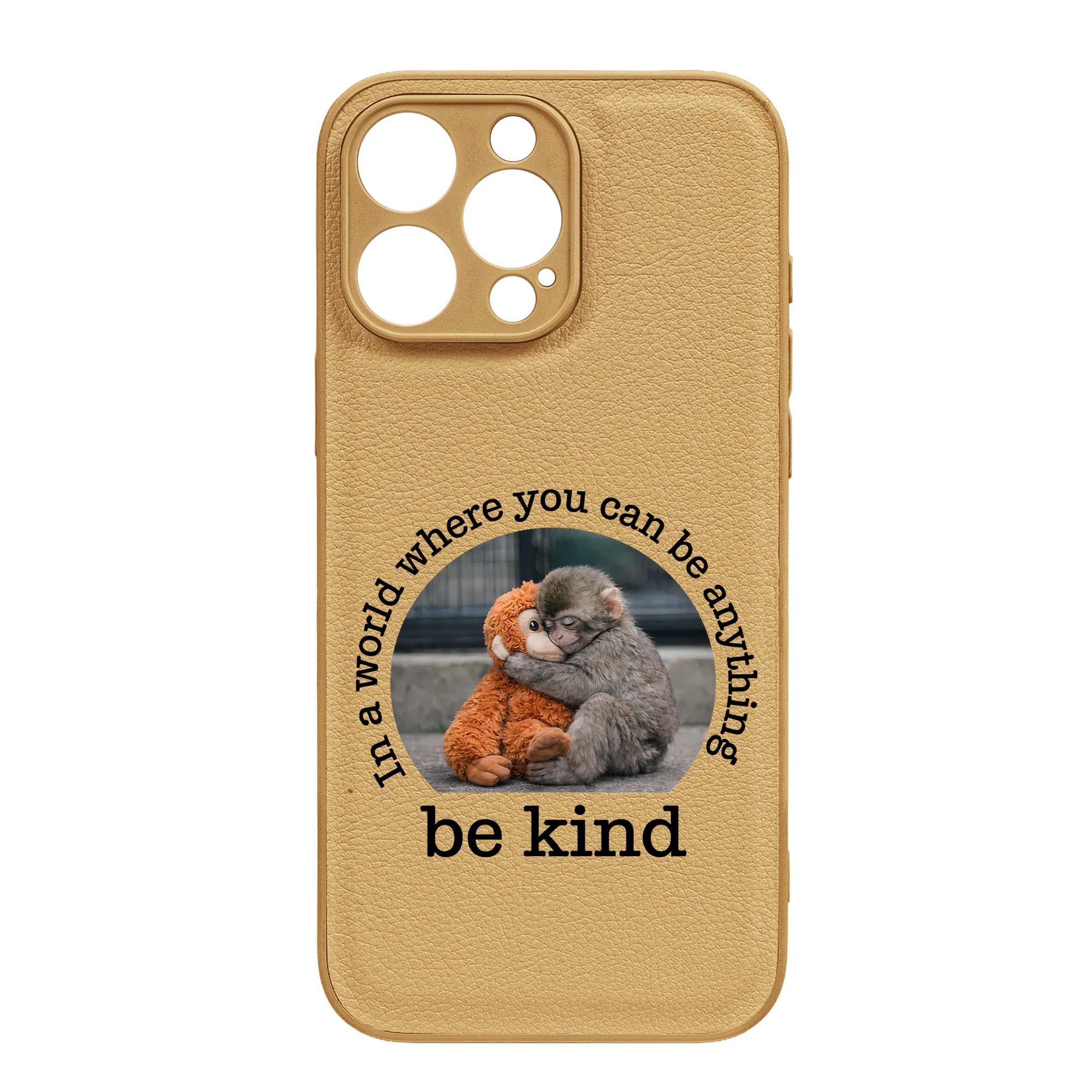 Baby Punch Monkey - Be Kind, Punch The Abandoned Baby Monkey Gift For Animal Lover - Leather Phone Case - Image 30