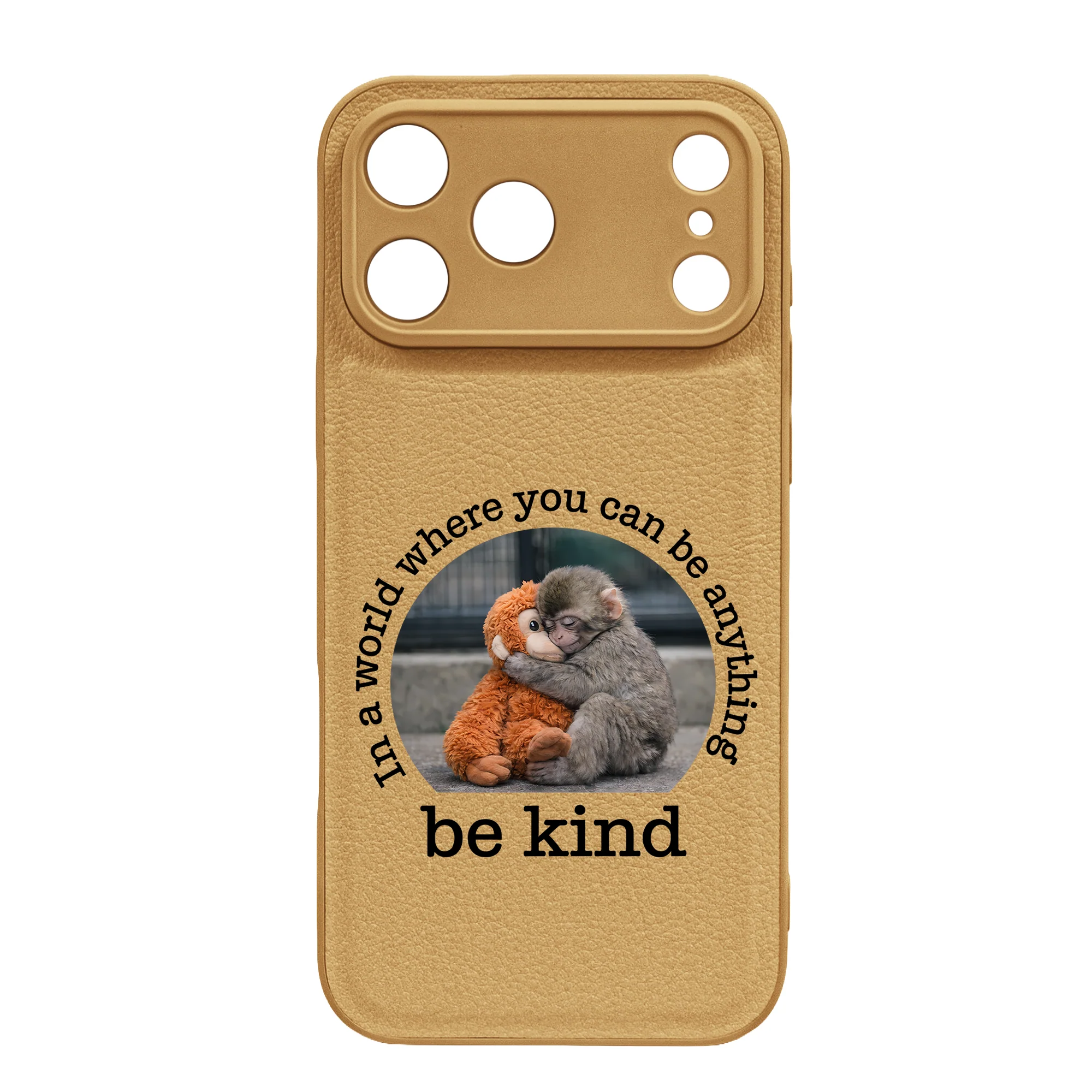 Baby Punch Monkey - Be Kind, Punch The Abandoned Baby Monkey Gift For Animal Lover - Leather Phone Case - Image 34