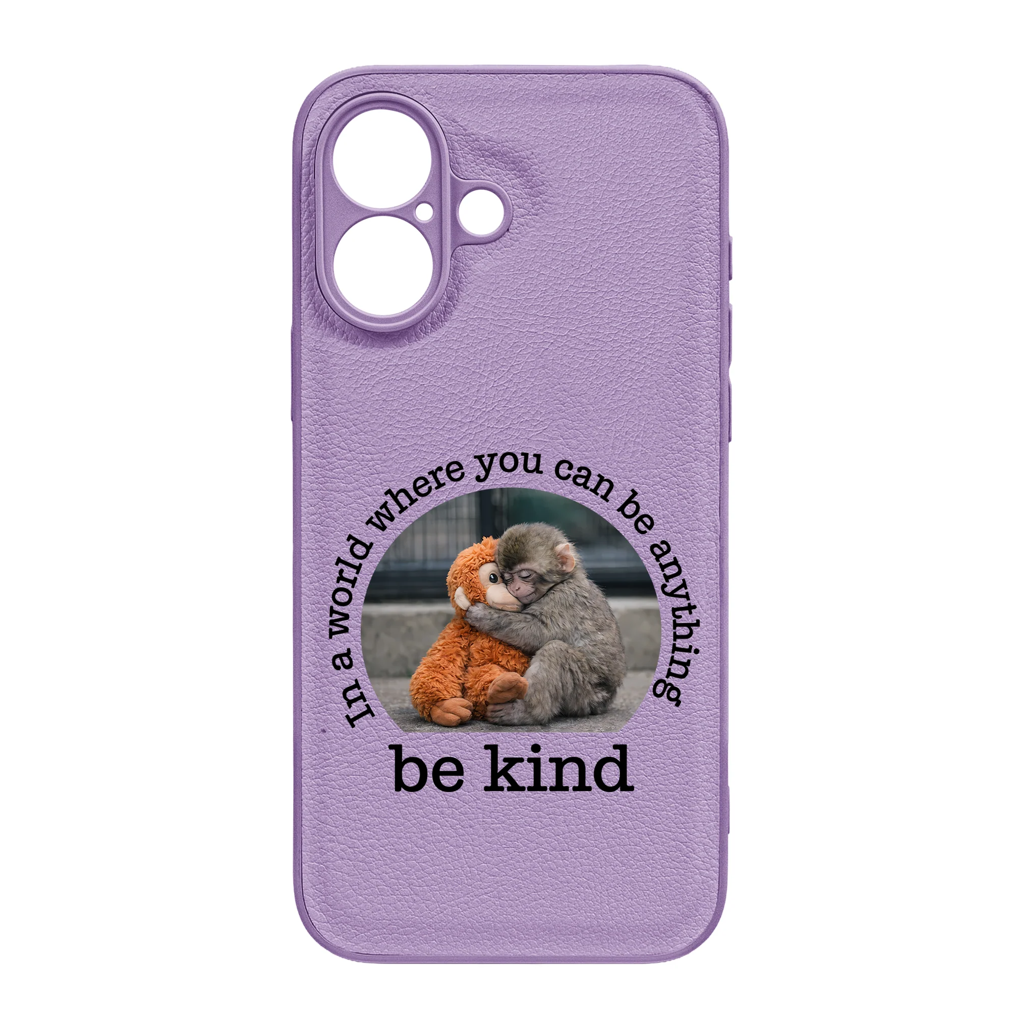 Baby Punch Monkey - Be Kind, Punch The Abandoned Baby Monkey Gift For Animal Lover - Leather Phone Case - Image 38