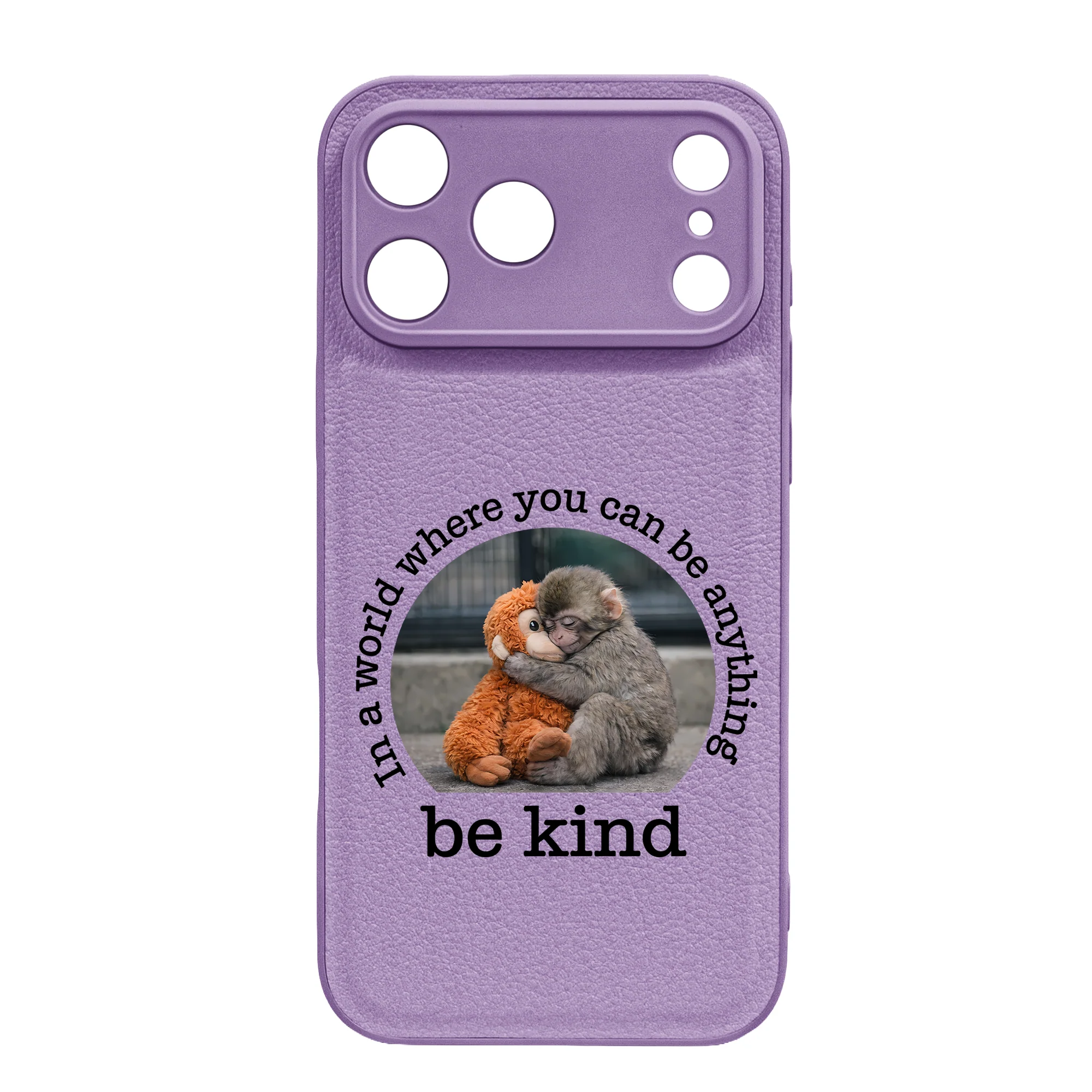 Baby Punch Monkey - Be Kind, Punch The Abandoned Baby Monkey Gift For Animal Lover - Leather Phone Case - Image 40