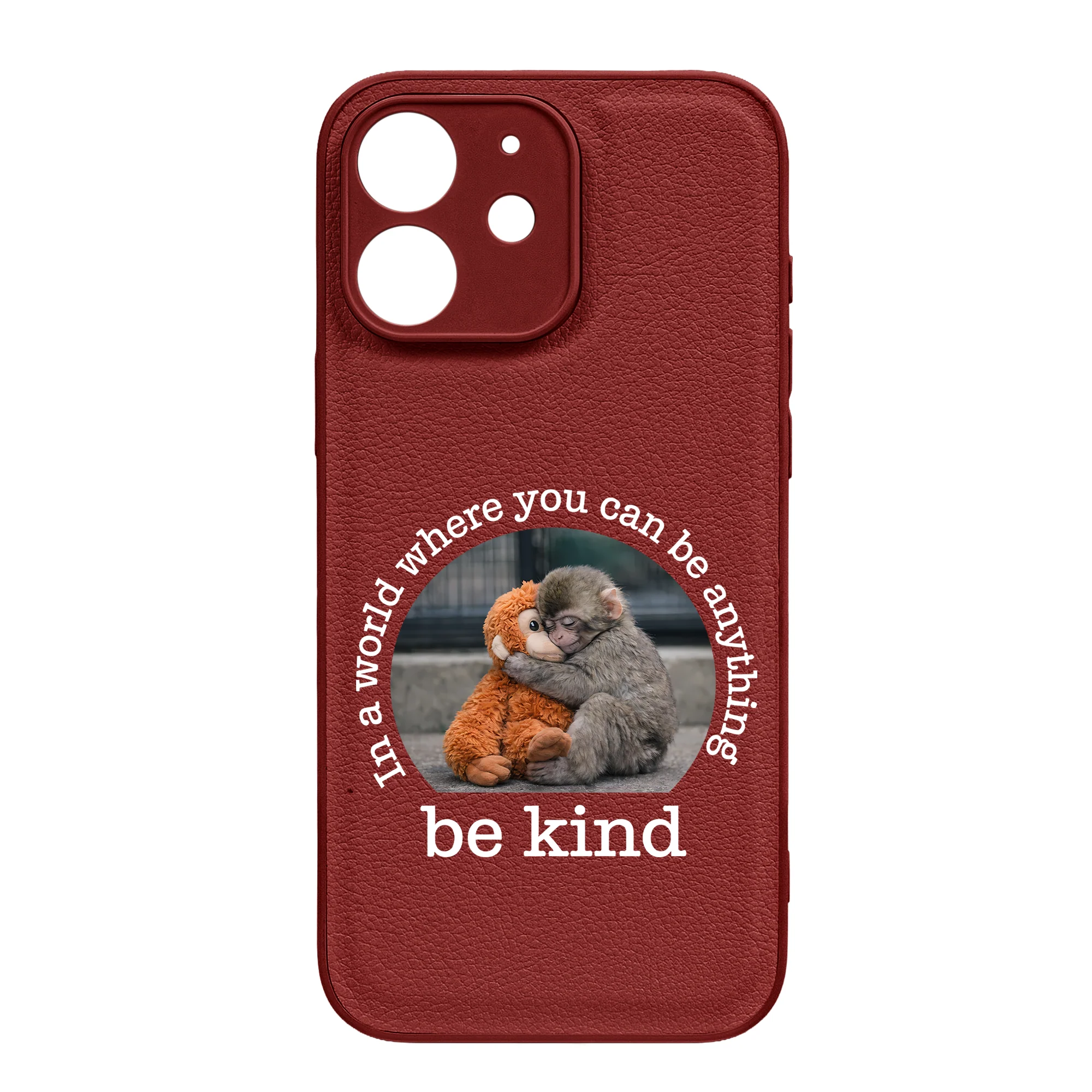 Baby Punch Monkey - Be Kind, Punch The Abandoned Baby Monkey Gift For Animal Lover - Leather Phone Case - Image 47