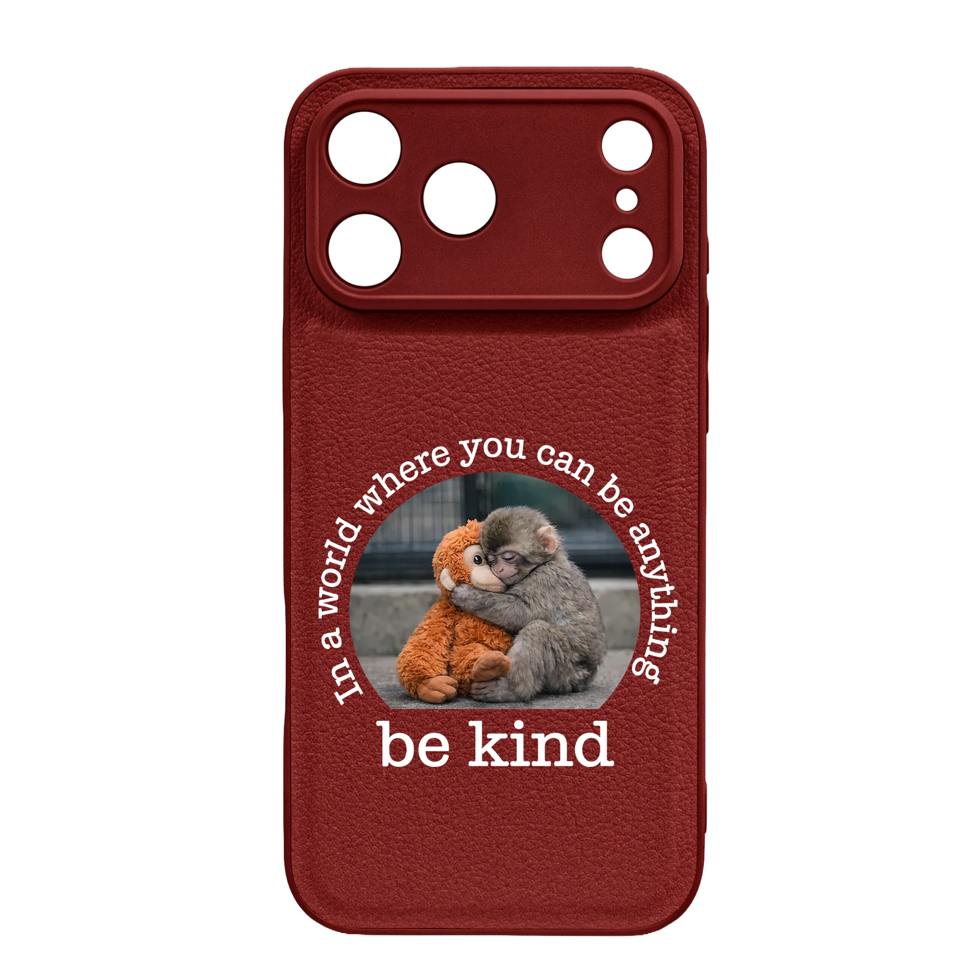 Baby Punch Monkey - Be Kind, Punch The Abandoned Baby Monkey Gift For Animal Lover - Leather Phone Case - Image 52