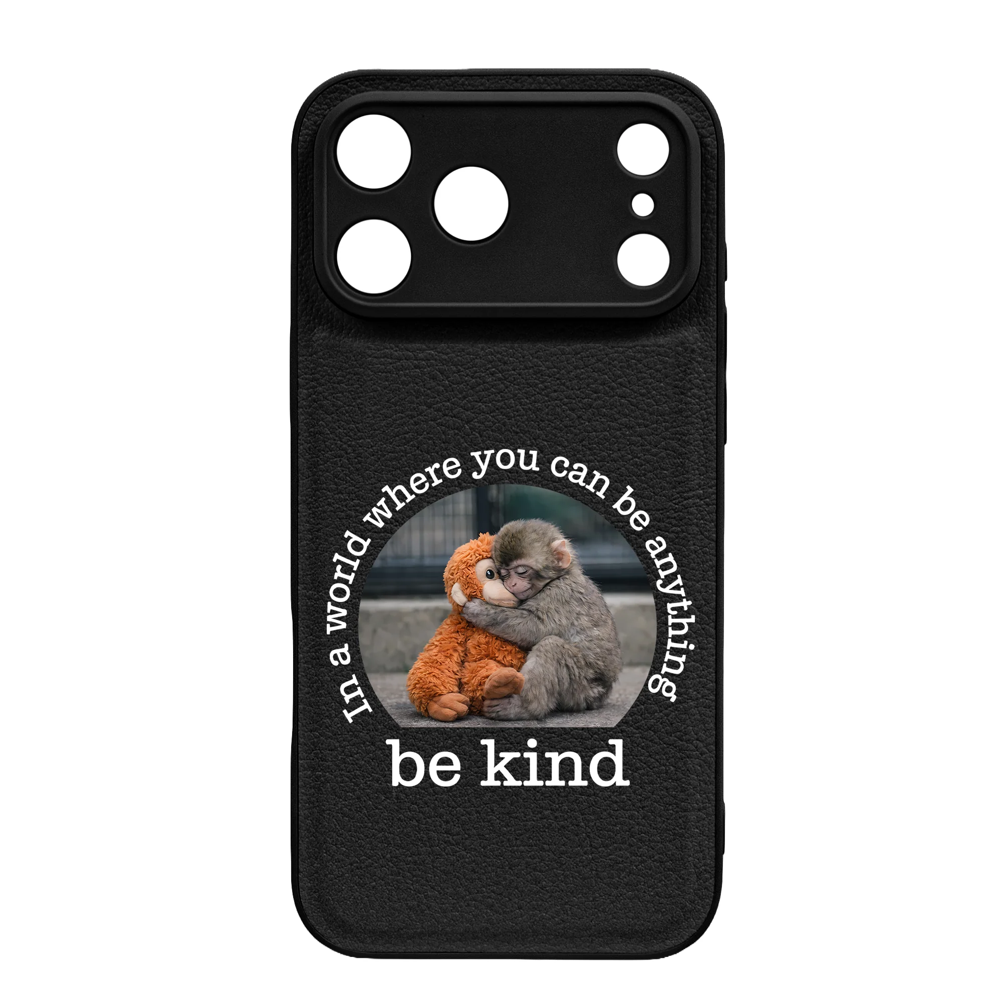 Baby Punch Monkey - Be Kind, Punch The Abandoned Baby Monkey Gift For Animal Lover - Leather Phone Case - Image 58