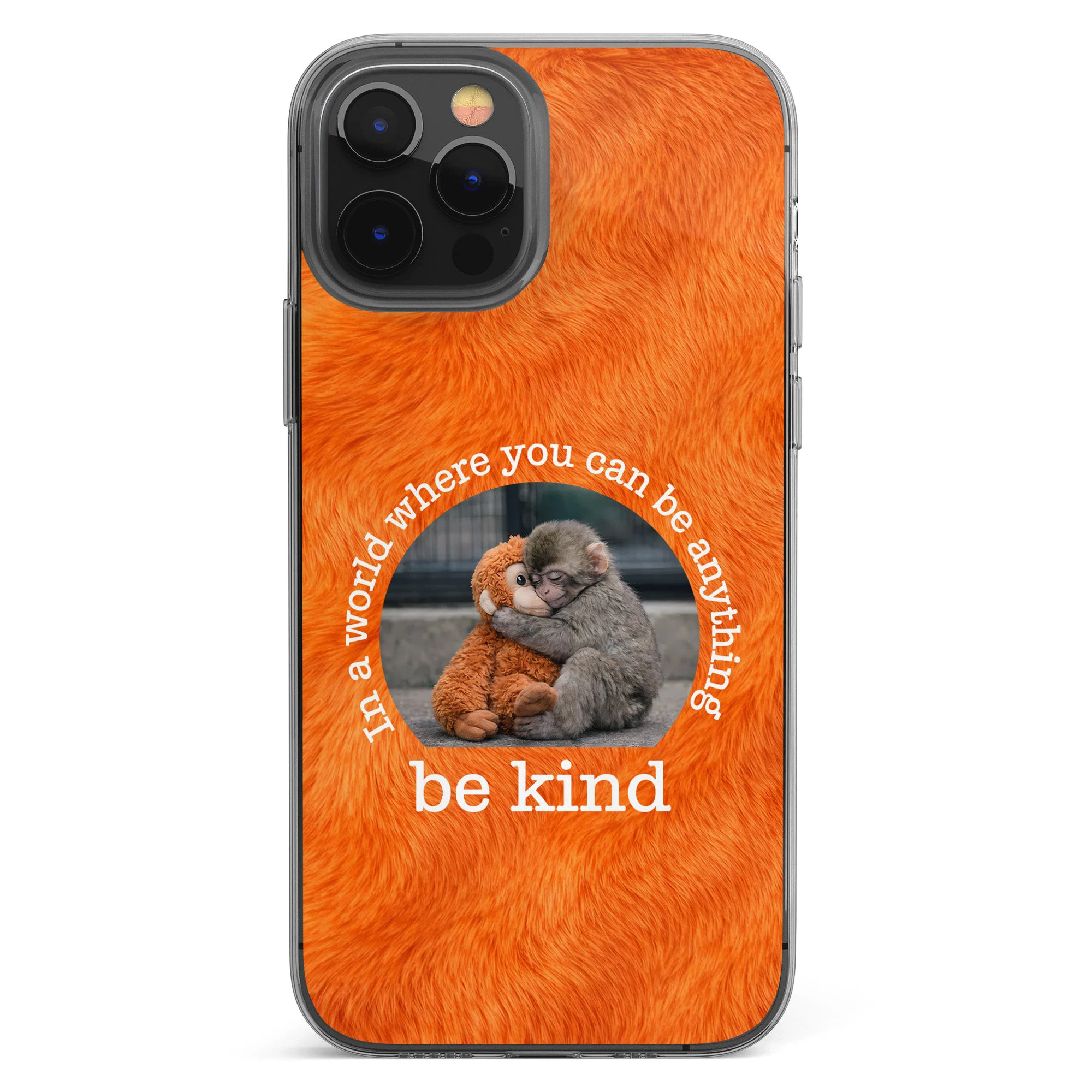 Baby Punch Monkey - Be Kind, Punch The Abandoned Baby Monkey Gift For Animal Lover - Personalized Phone Case - Image 3