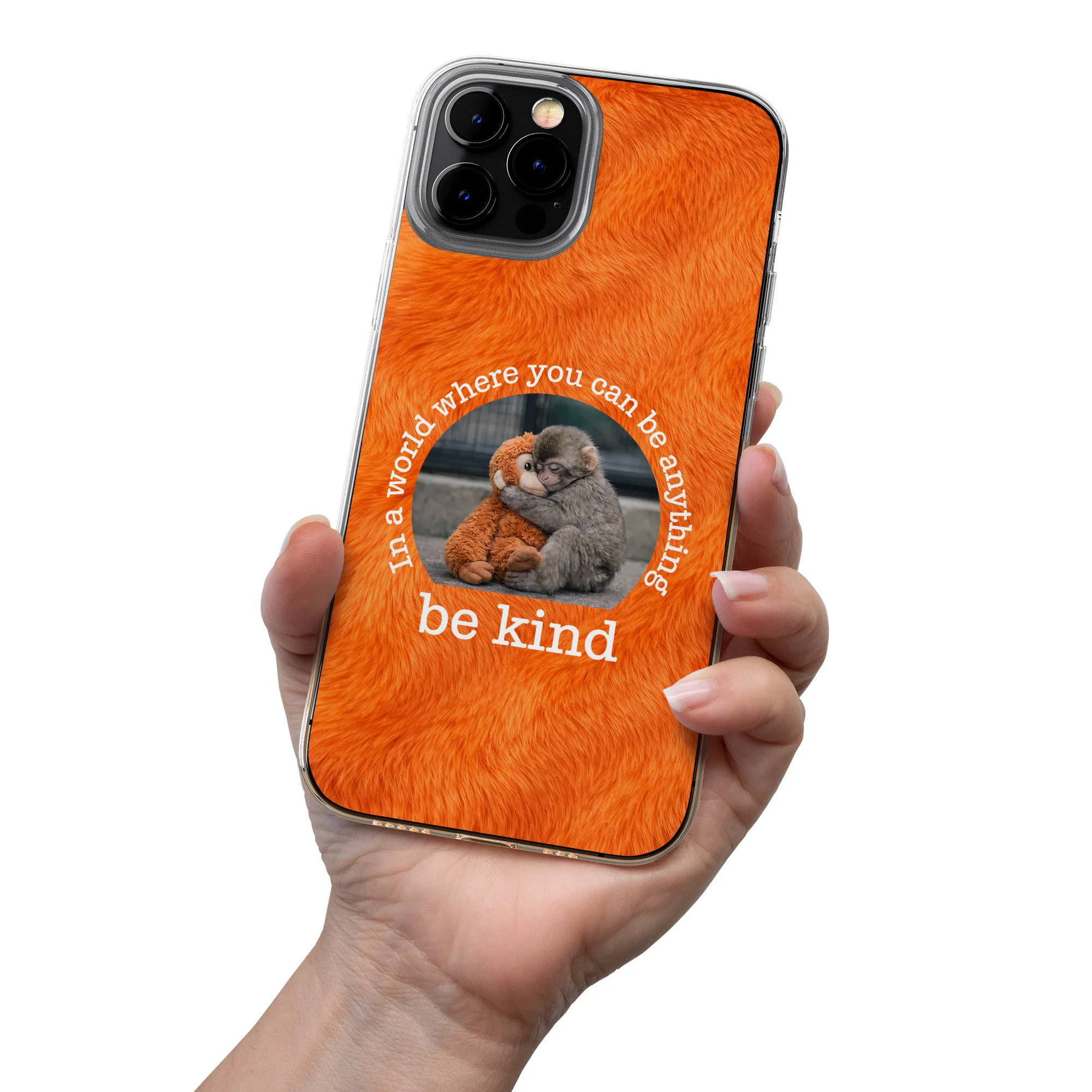 Baby Punch Monkey - Be Kind, Punch The Abandoned Baby Monkey Gift For Animal Lover - Personalized Phone Case - Image 6