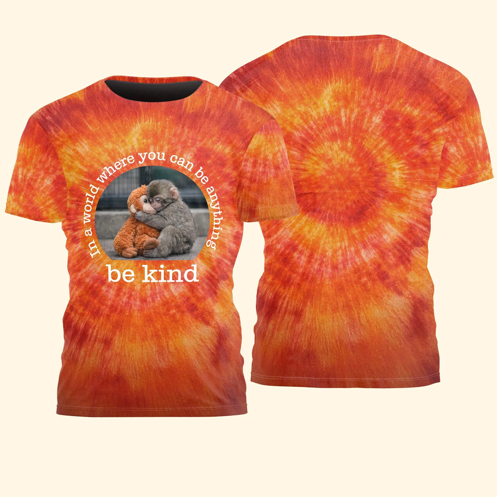 Baby Punch Monkey - Be Kind, Punch The Abandoned Baby Monkey Gift For Animal Lover - Shirt - Image 5