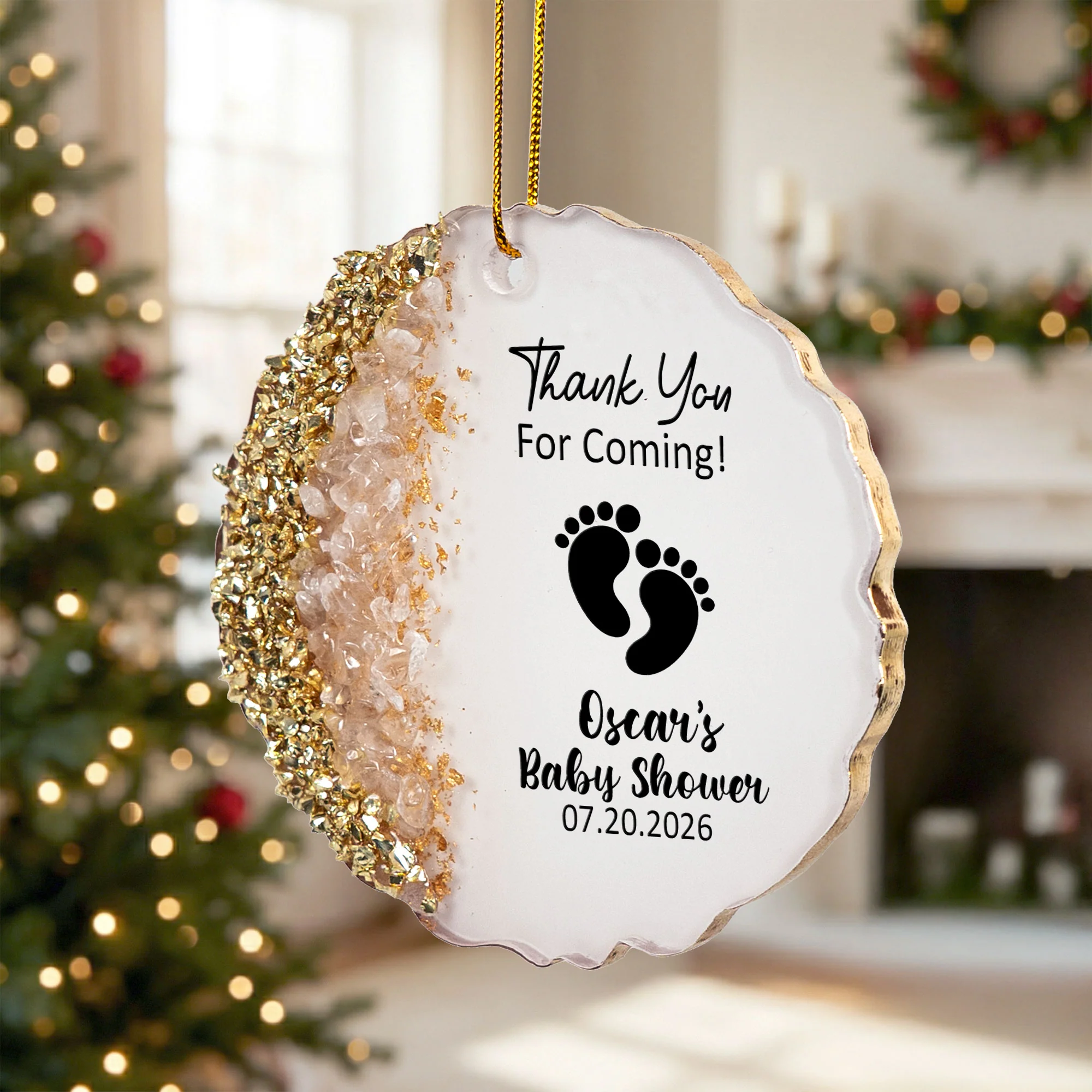 Baby Shower Favors - Personalized Resin Ornament - Image 4