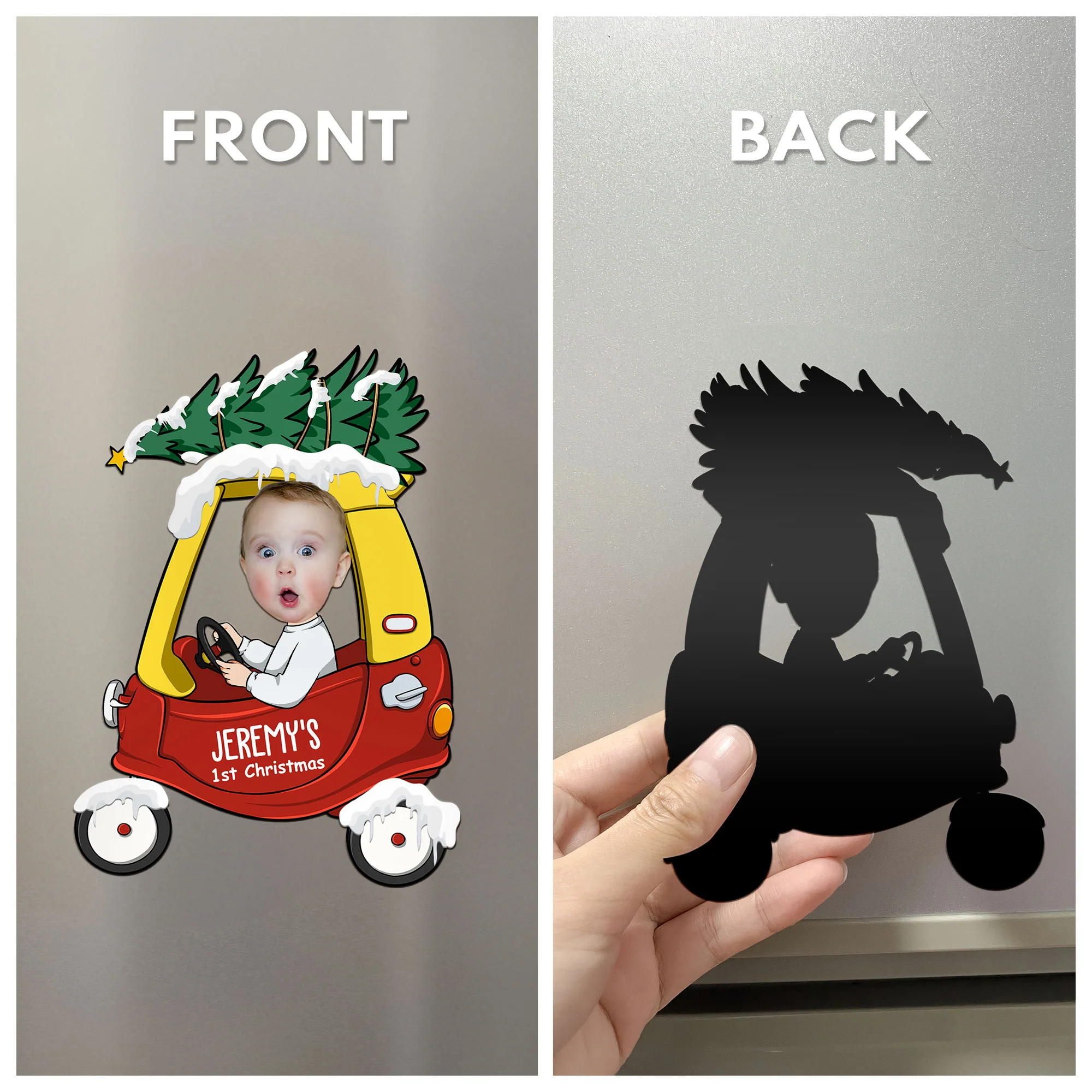 Baby's First Christmas - Personalized Photo Magnet - Image 5