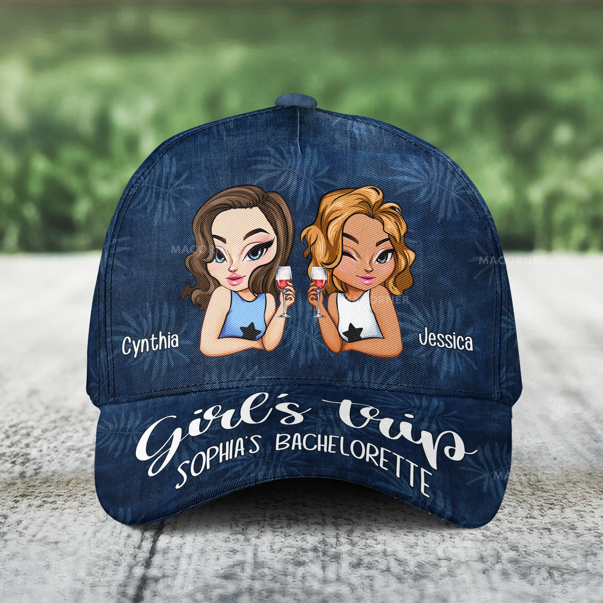 Bachelorette Party Girl's Trip Bridesmaid Gift - Personalized Classic Cap - Image 4
