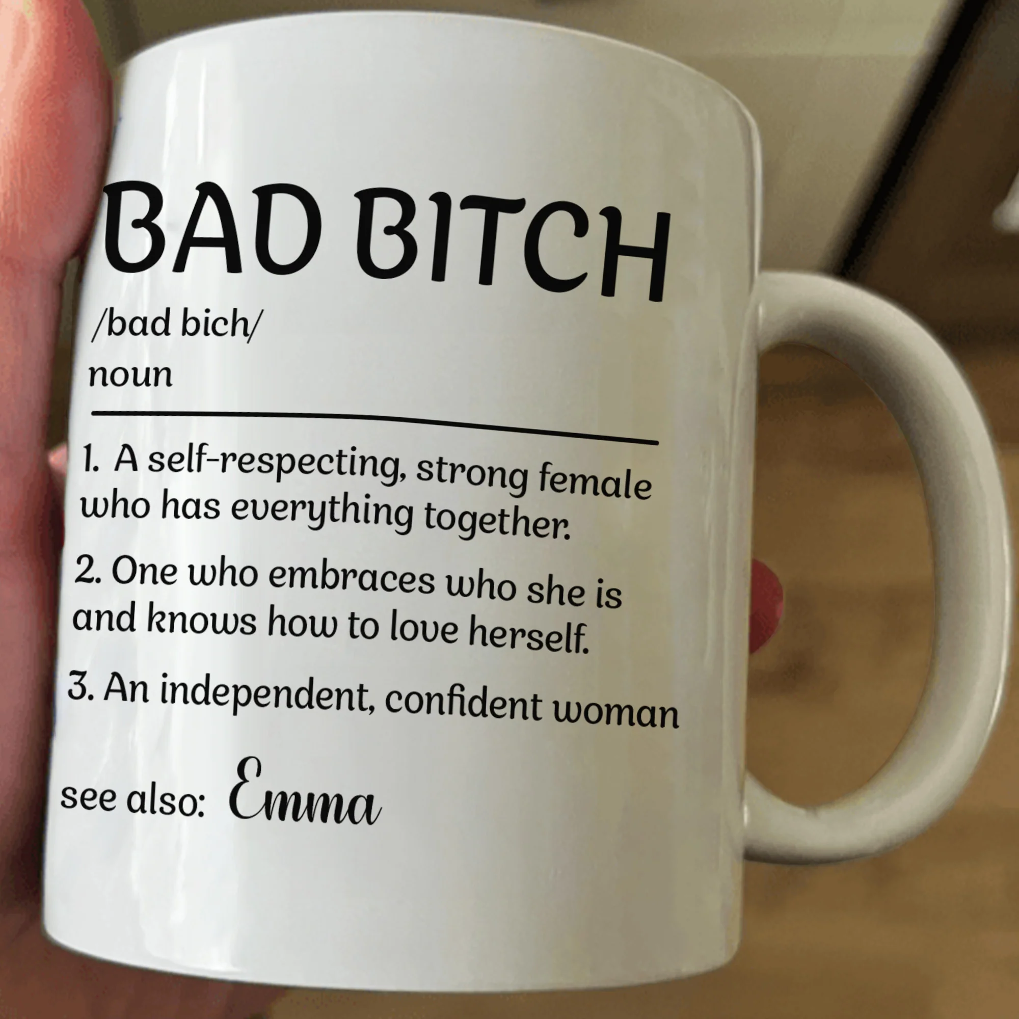 Bad B*tch Definition Funny Mug - Personalized Mug - Image 2