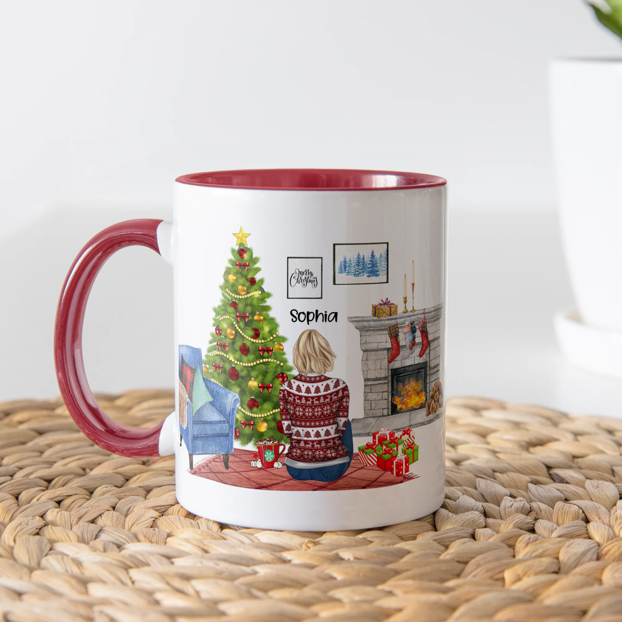 Bake Stuff Drink Hot Cocoa - Personalized Accent Mug - Image 3