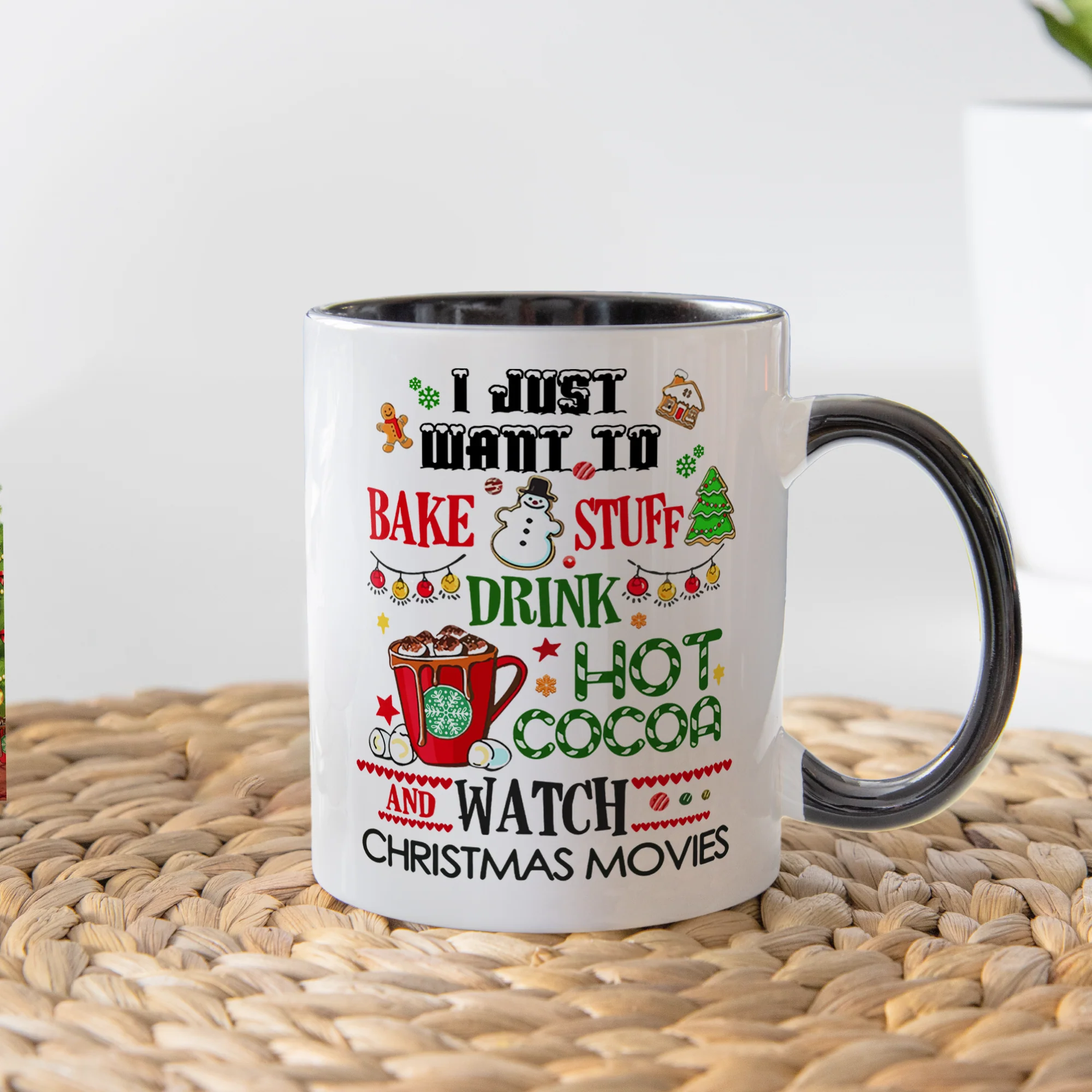 Bake Stuff Drink Hot Cocoa - Personalized Accent Mug - Image 4