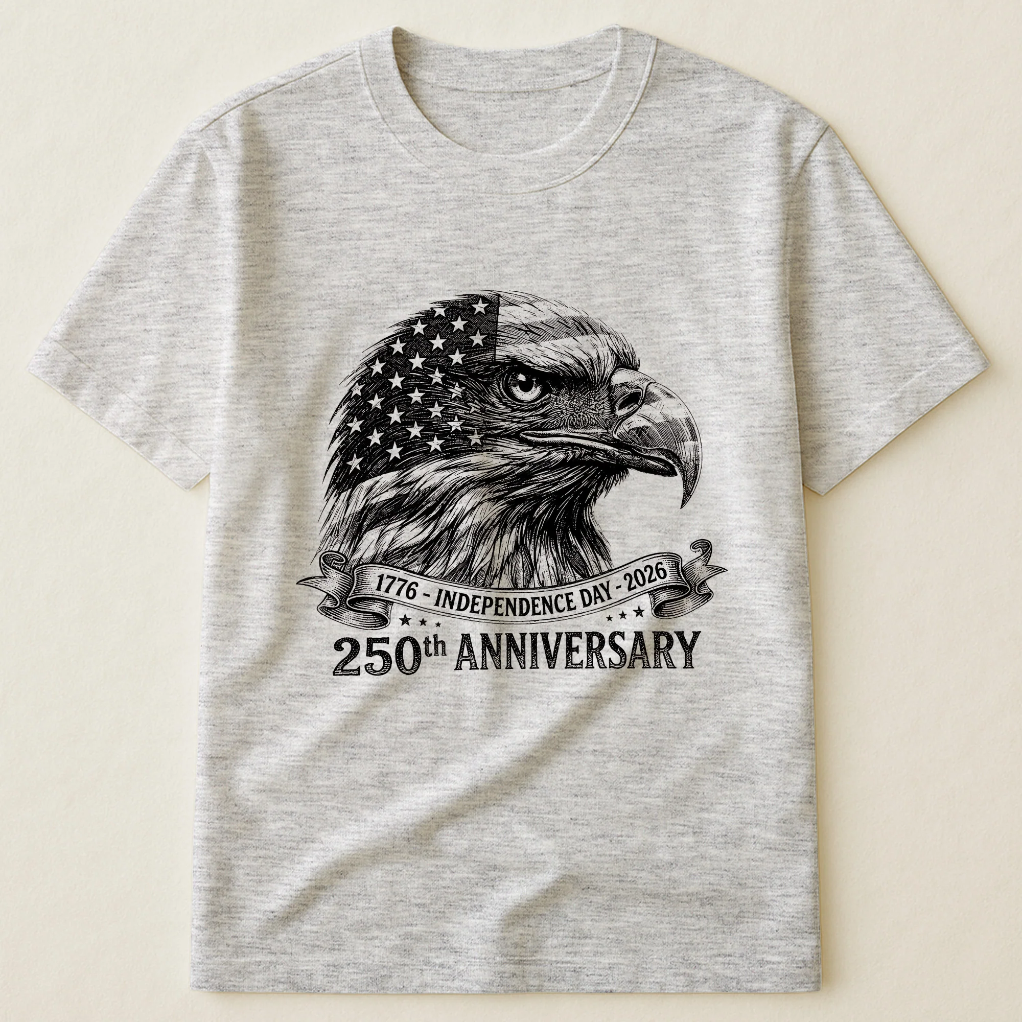 Bald Eagle Usa 250Th Anniversary Monochrome - Shirt - Image 14