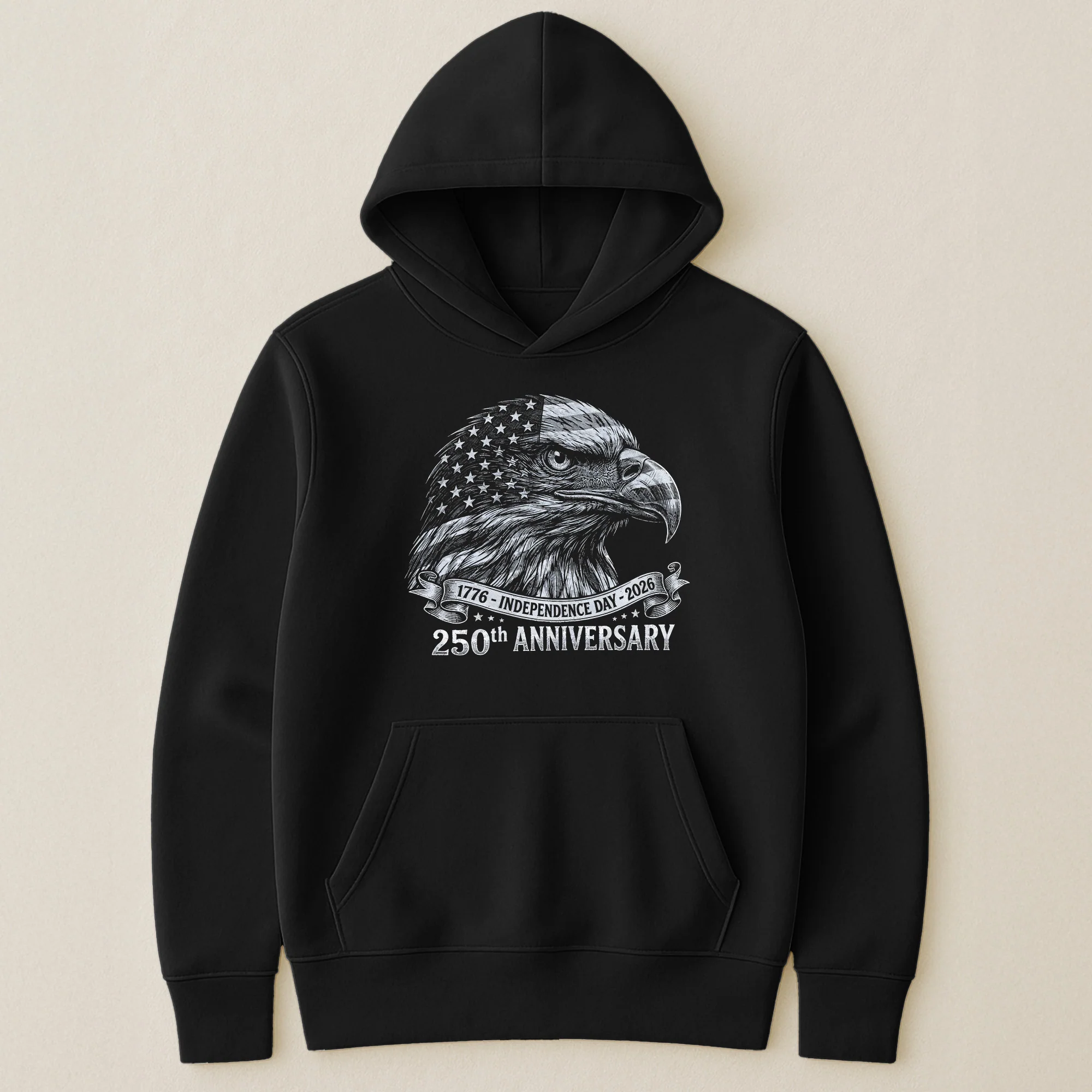 Bald Eagle Usa 250Th Anniversary Monochrome - Shirt - Image 30