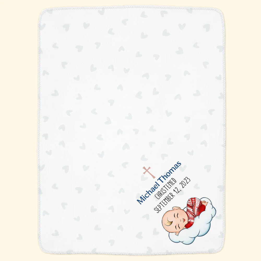 Baptism Gifts For Boys - Personalized Baby Blanket - Image 4