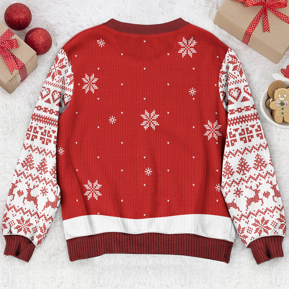 Baseball, Basketball, Football Snowman, Sport Snowman - Personalized Ugly Sweater - Image 4