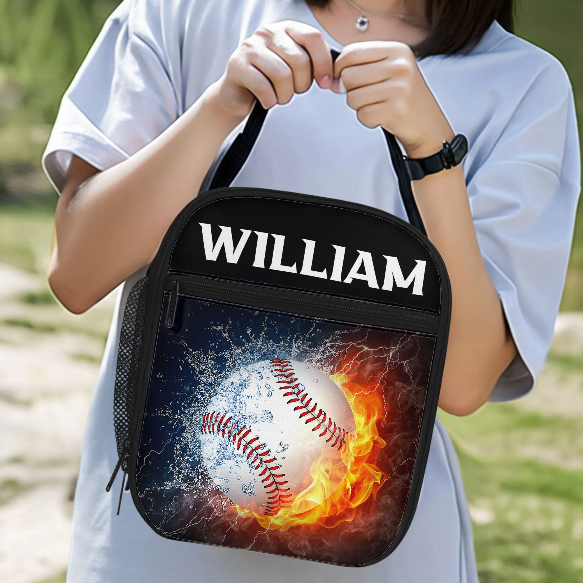 Baseball, Basketball... Sport Lovers - Personalized Lunch Bag - Image 4