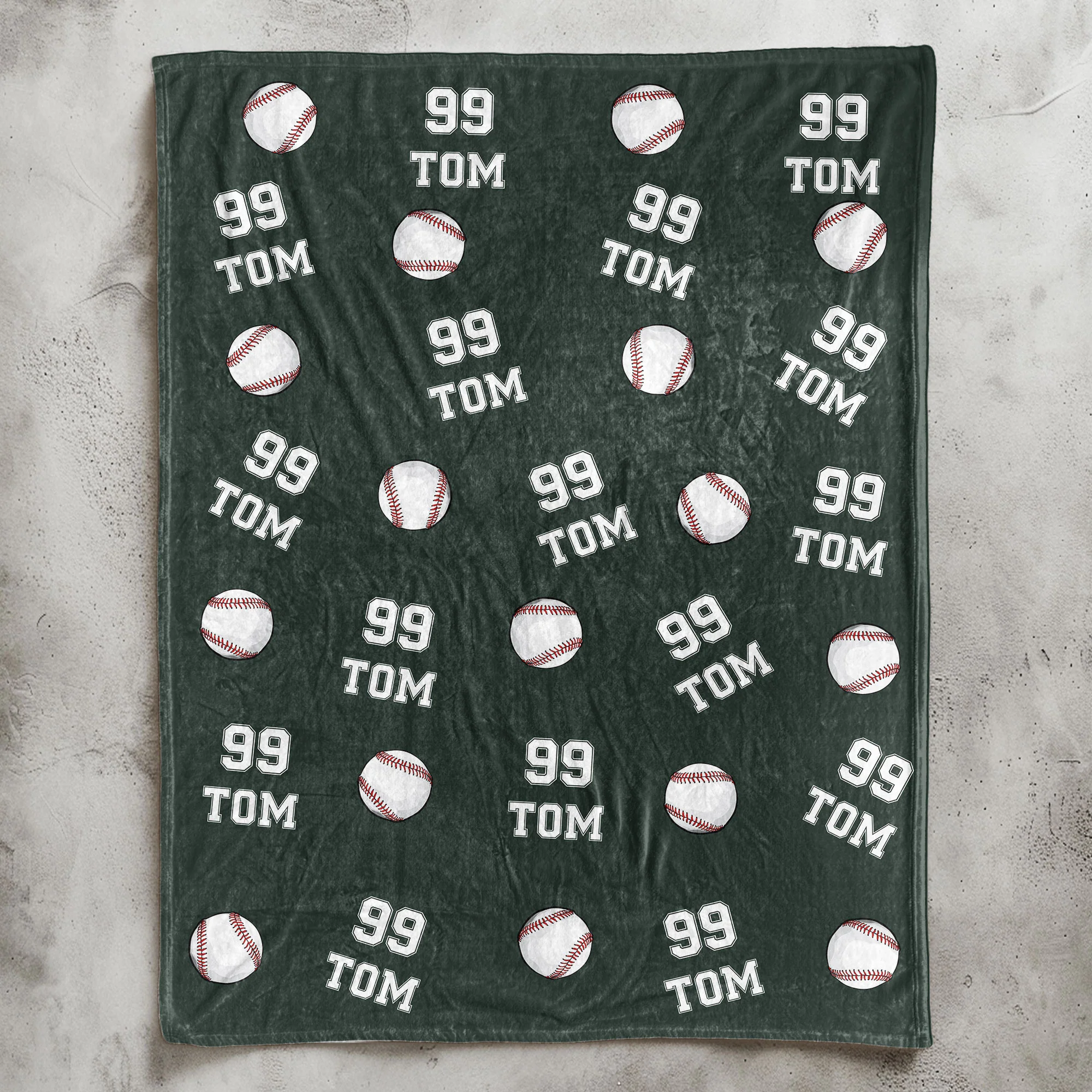 Baseball Custom Name, Number - Personalized Blanket - Image 7