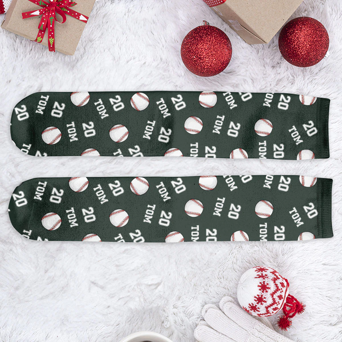 Baseball Custom Name, Number - Personalized Crew Socks - Image 8