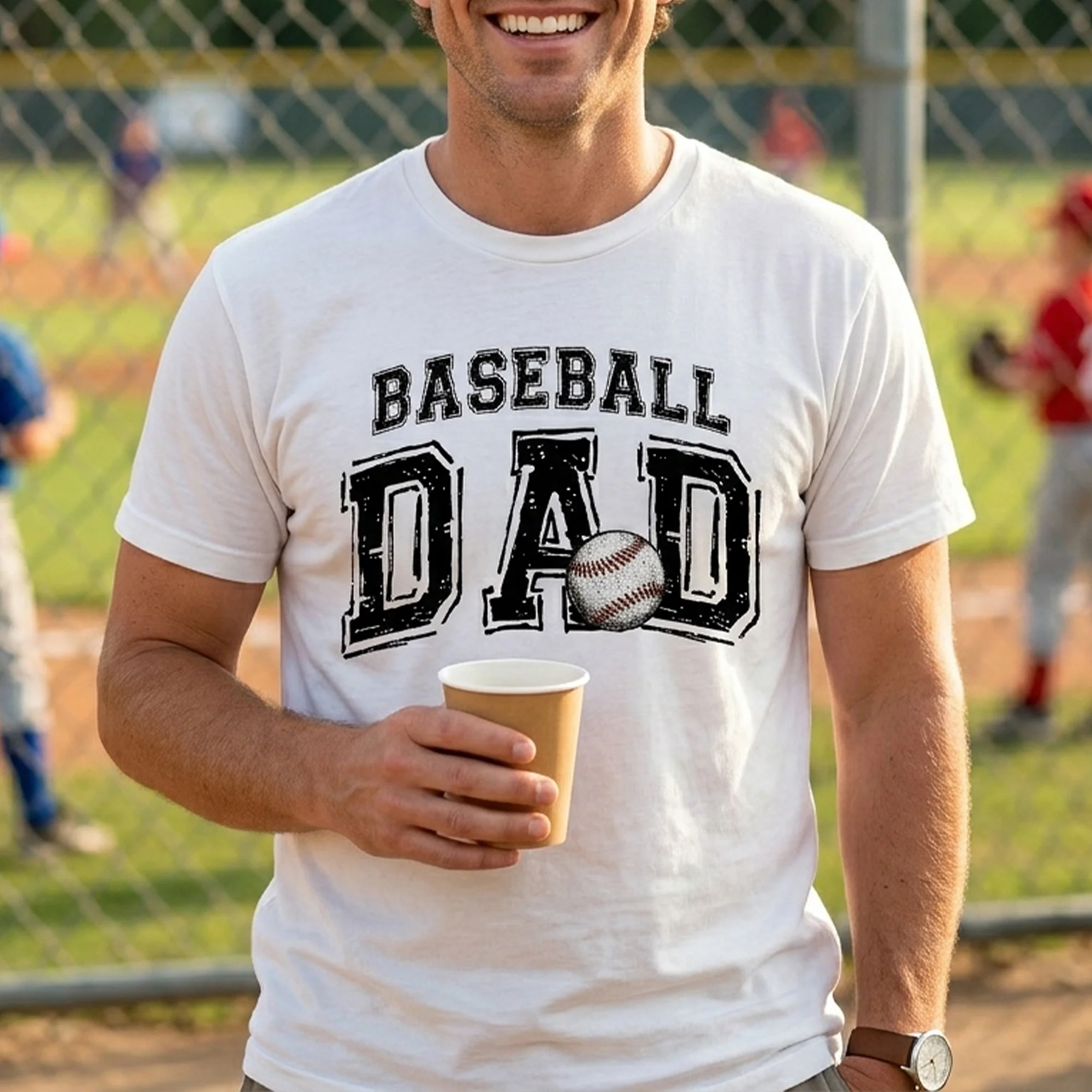 Baseball Dad, Daddy, Grandpa - Personalized Shirt - Image 4