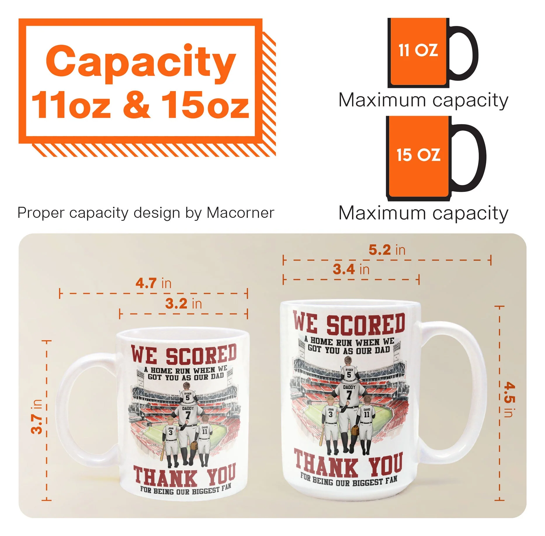 Baseball Dad We Scored A Home Run When We Got You - Personalized Mug - Image 7