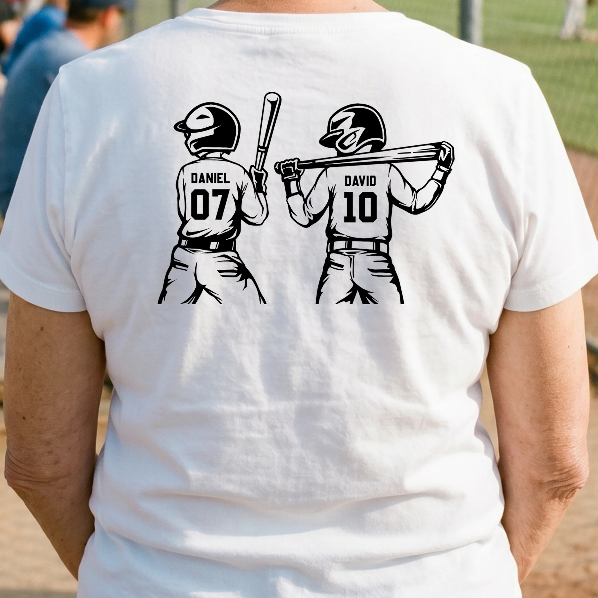 Baseball Grandma, Crazy Proud, Always Loud - Personalized Shirt - Image 3