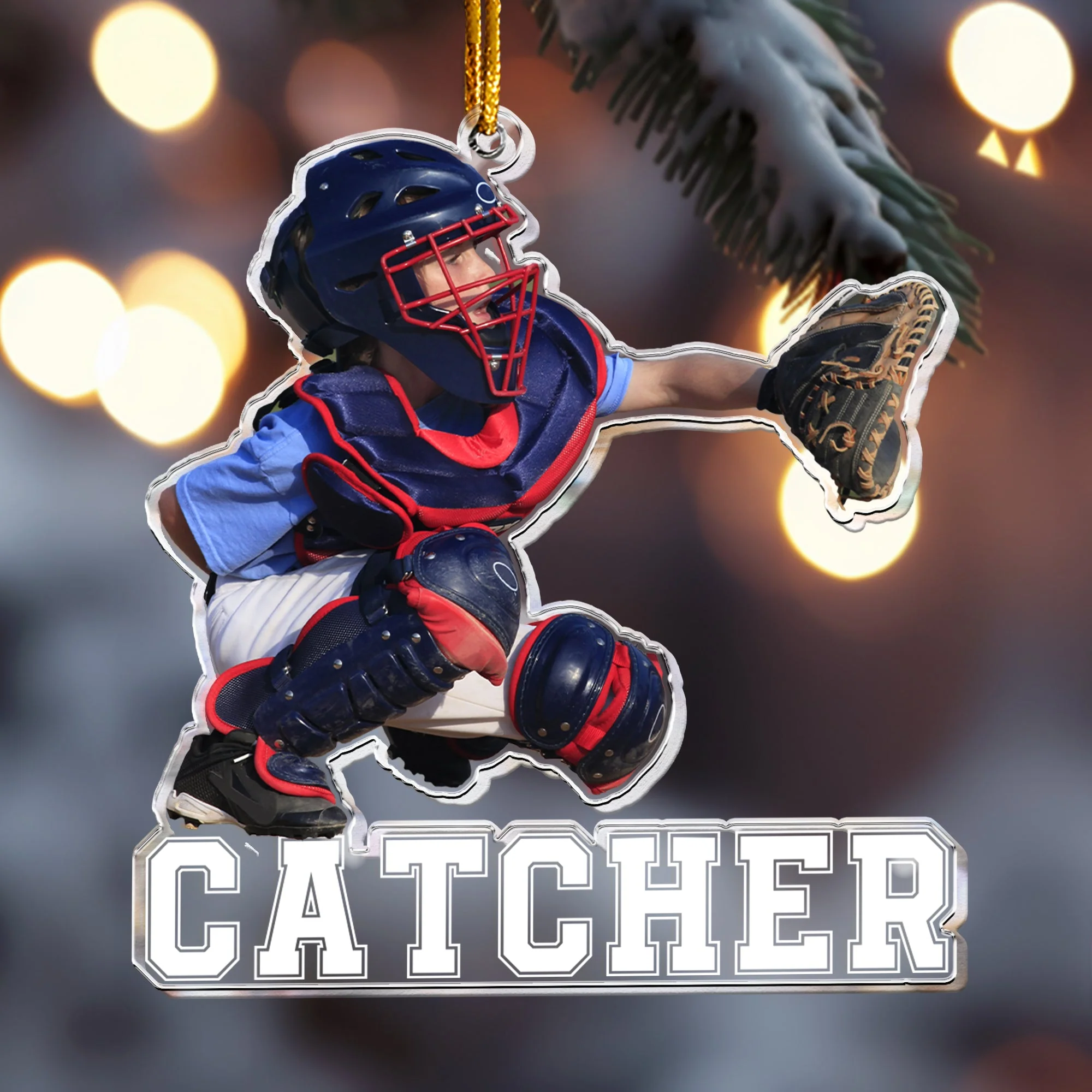 Baseball Lover For Son, Grandson - Personalized Acrylic Photo Ornament - Image 2