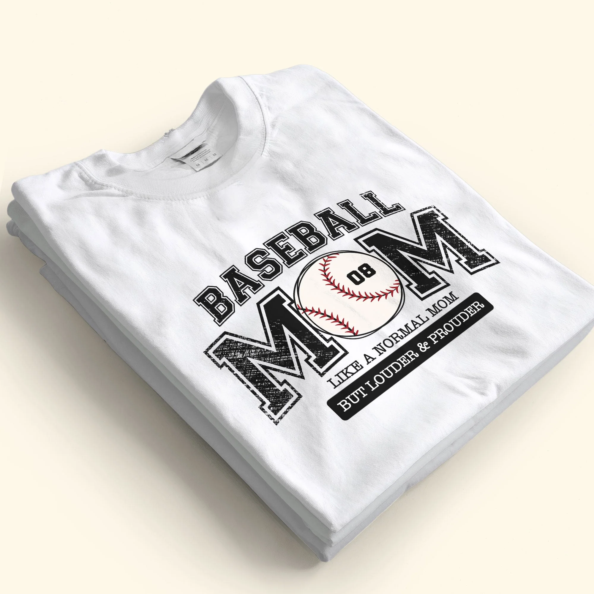 Baseball Mom Like A Normal Mom But Louder Prouder Custom Name - Personalized Shirt - Image 4