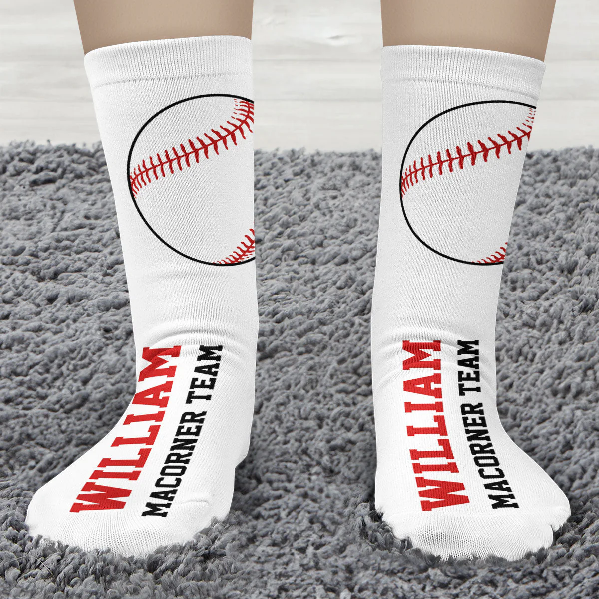 Baseball - Personalized Crew Socks - Image 4